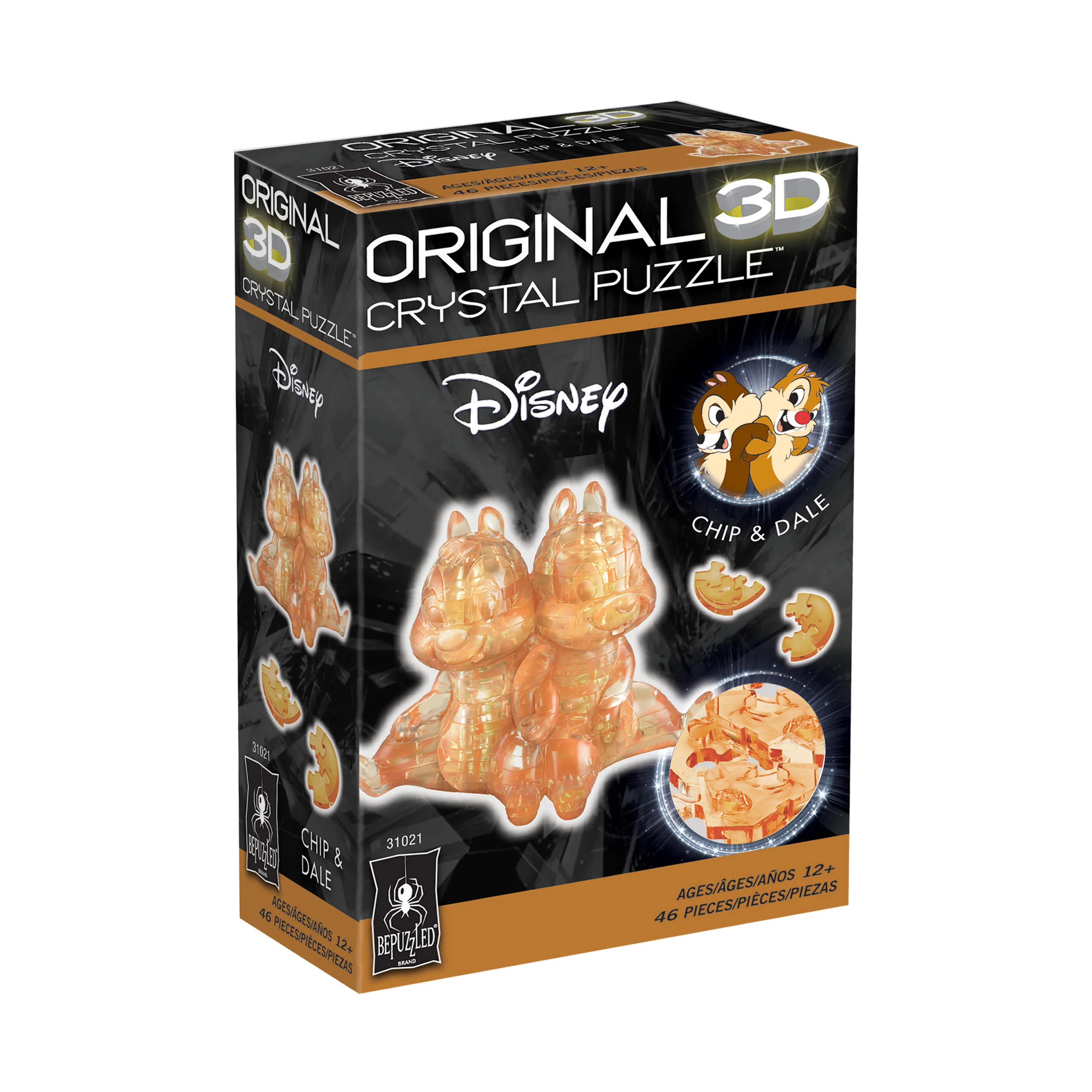 Disney Chip & Dale 3D Crystal Puzzle - 46 Pieces - Image 2