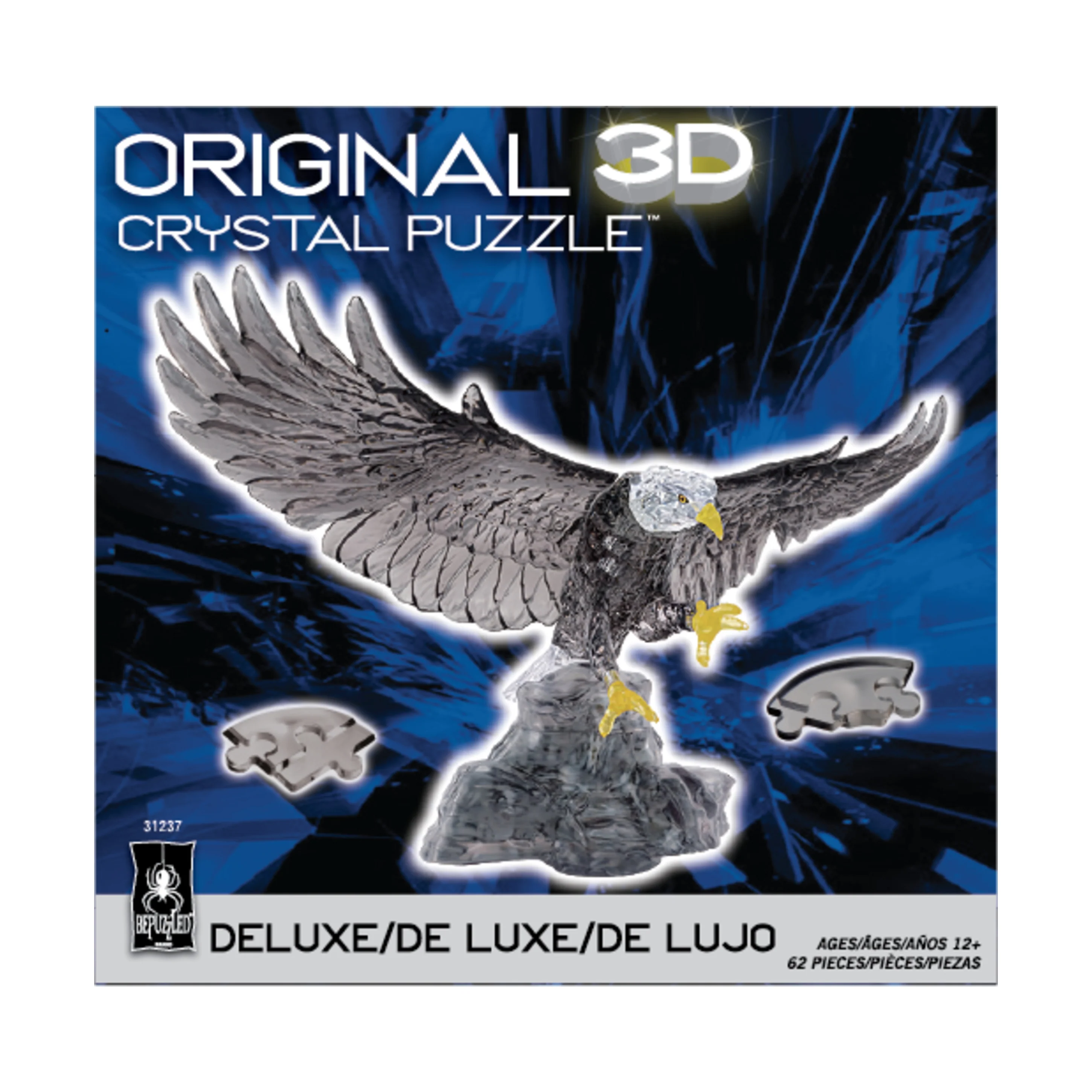 BePuzzled Majestic Eagle 3D Crystal Puzzle - 62 Pieces - Image 3
