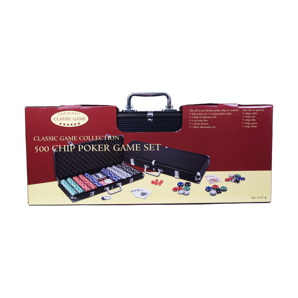 Deluxe 500 Chip Poker Game Set with Aluminum Case - Image 2