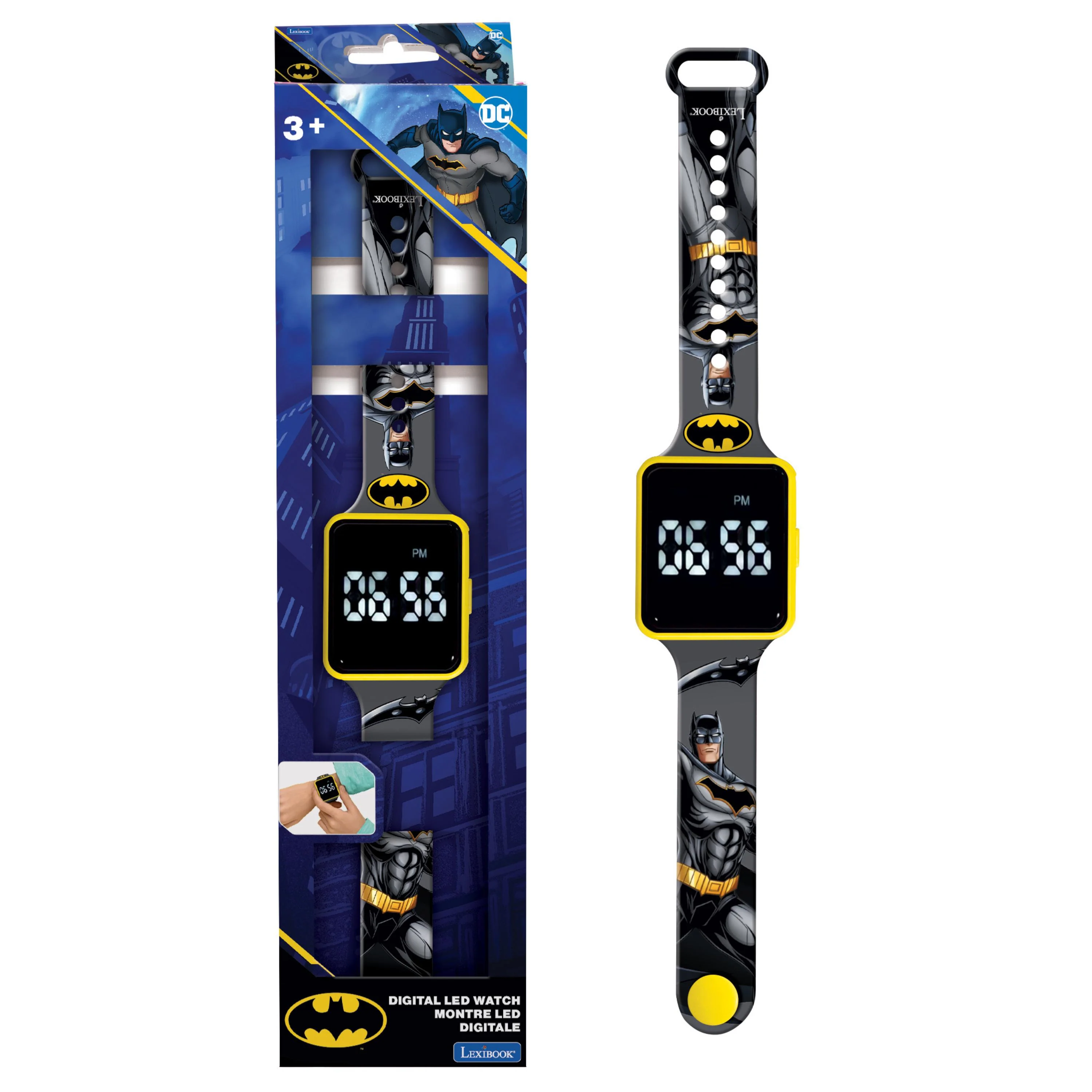 Batman Boys' LED Digital Watch - Black Adjustable Strap - Image 2