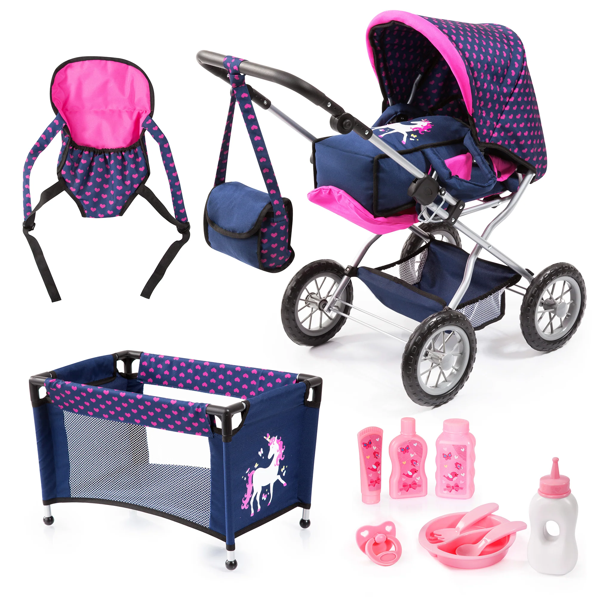 Bayer Design Doll Combi Grande Mega Set with Play Pen for 18" Dolls, Suitable for Ages 3+