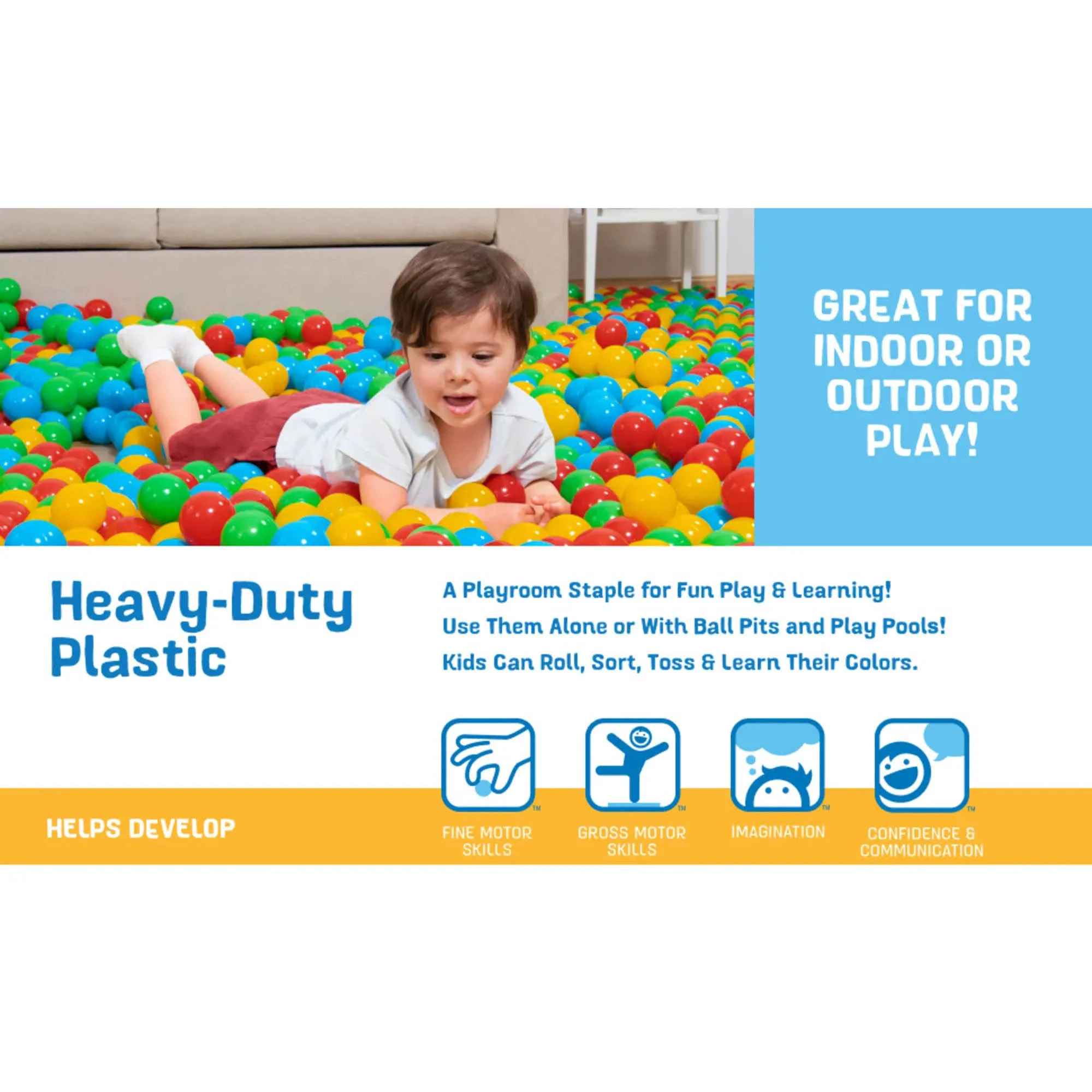 Bestway Splash & Play – 100 Vibrant Colored Play Balls for Pits, Pools & More - Image 4