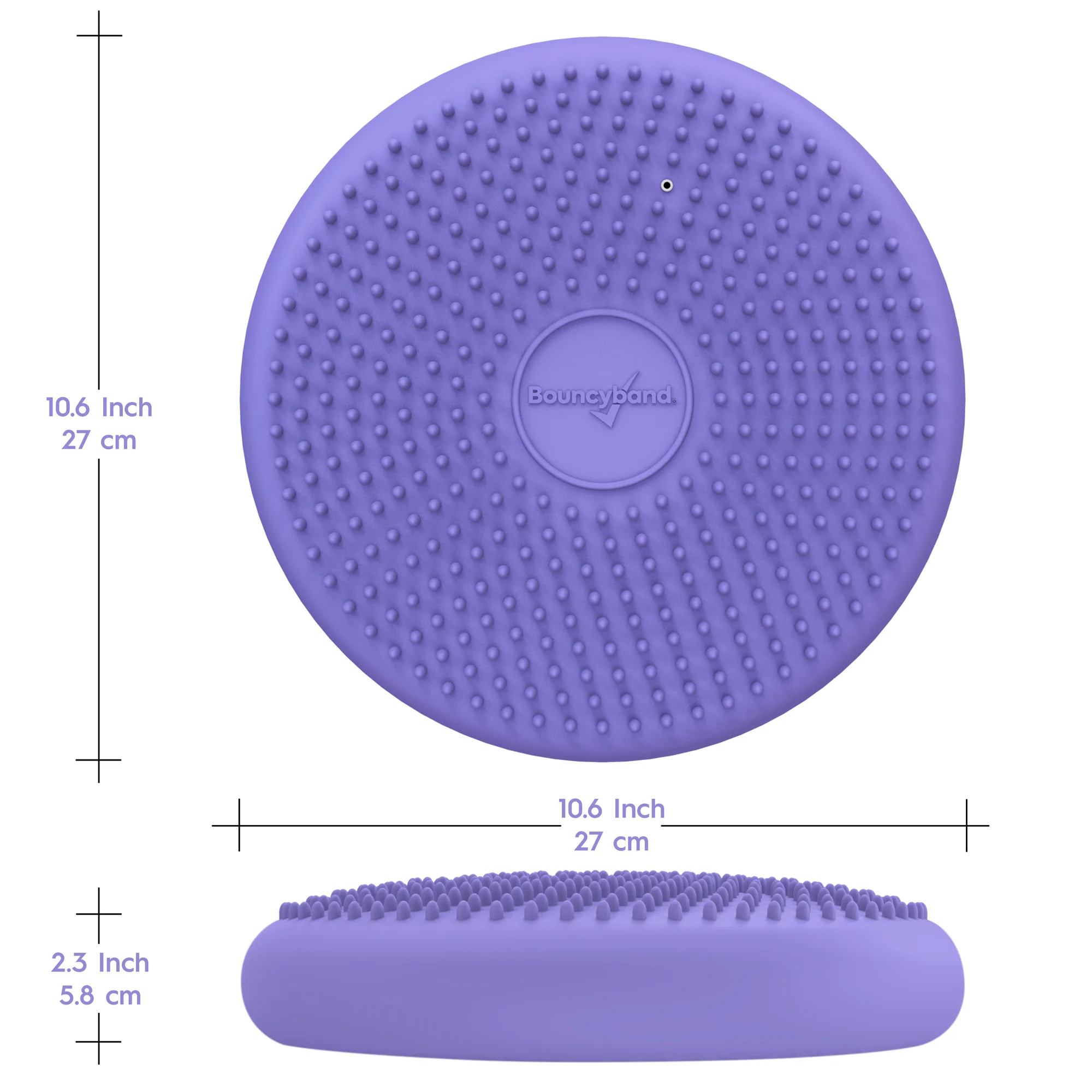 Bouncyband Little Wiggle Seat Sensory Cushion, Playful Purple - Image 4