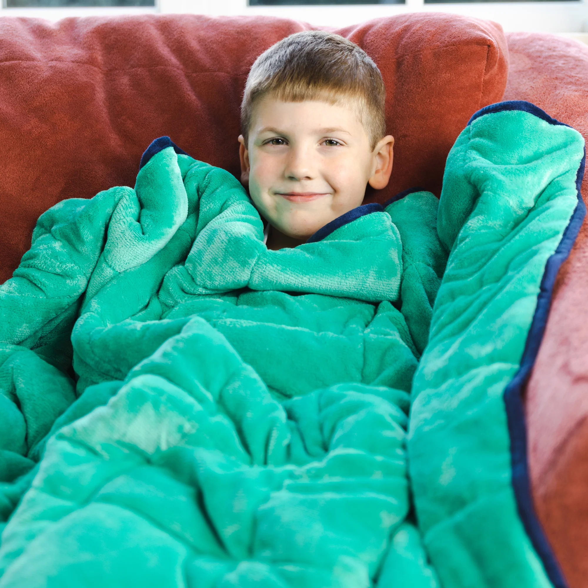 Bouncyband Kids' Sensory Weighted Blanket ‚Äì Soft Fleece, 7lb, 56" x 36" - Image 4