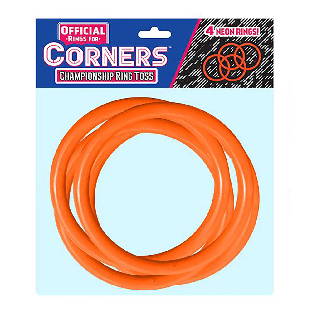 Corners Championship Ring Toss: 4pc Orange Ring Set - Indoor/Outdoor Fun