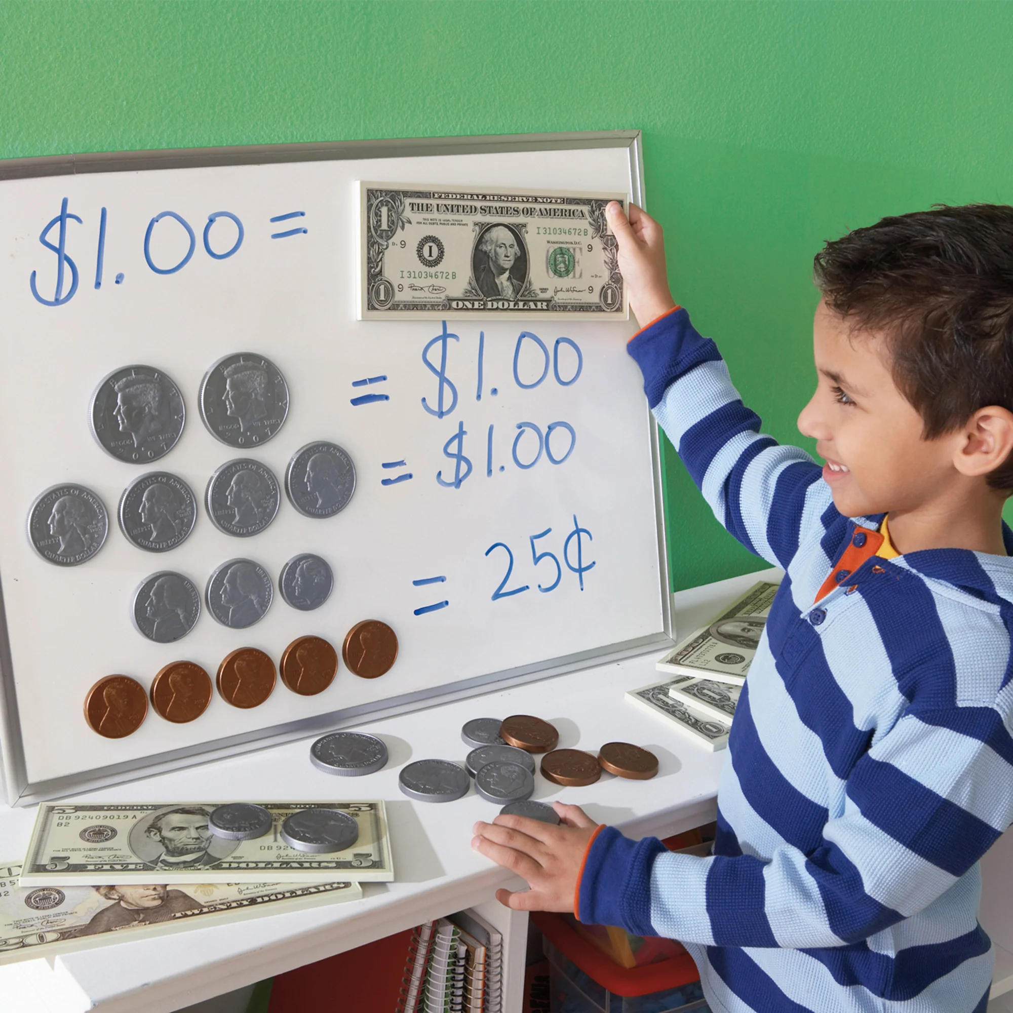 Educational Insights Big Money Magnetic Coins & Bills - 50 Piece Set - Image 3