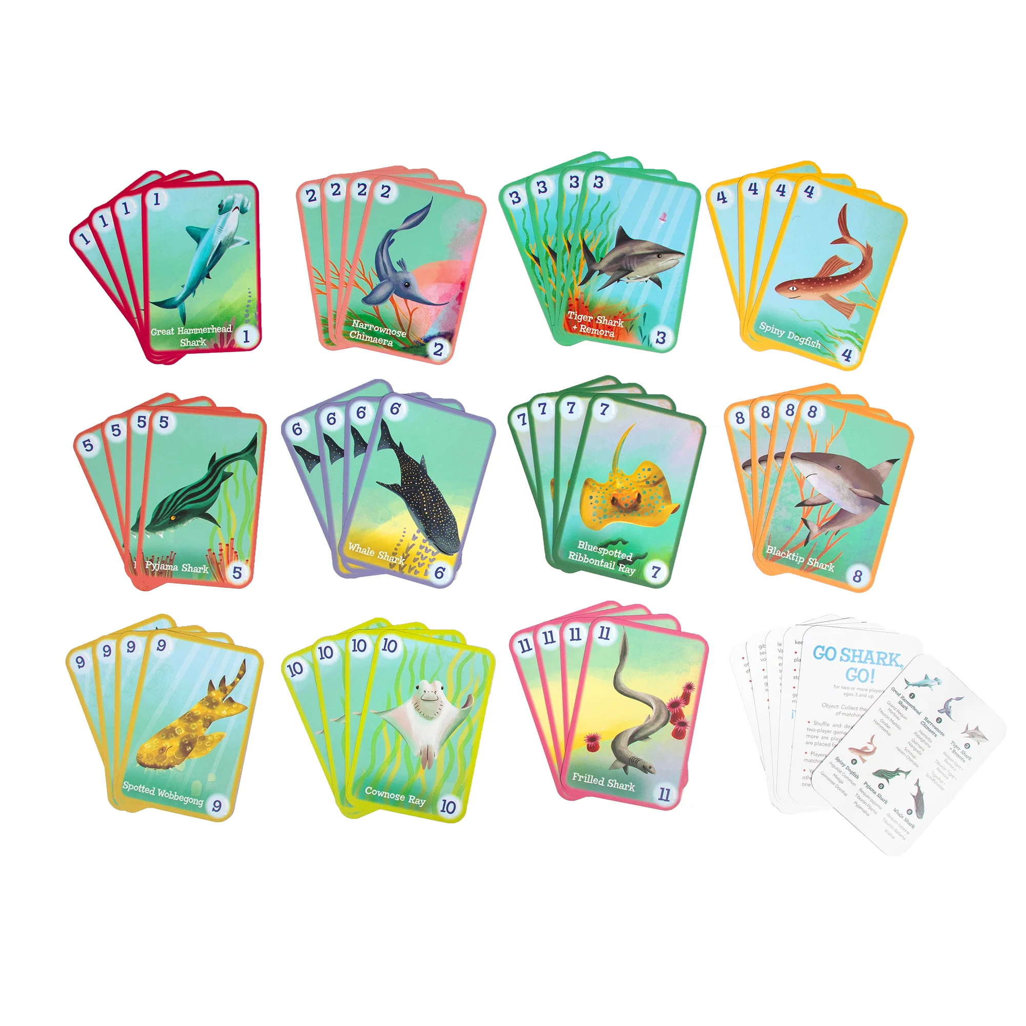 eeBoo Go Shark Go! Ocean-Themed Go Fish Card Game for Kids, Ages 3+ - Image 3