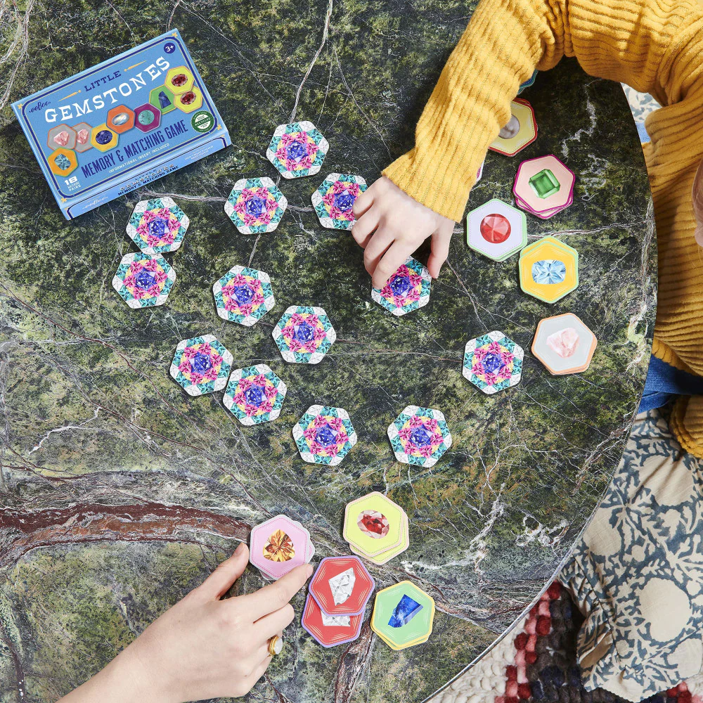 eeBoo Little Gemstones Memory & Matching Game for Kids Ages 5+ - Image 4