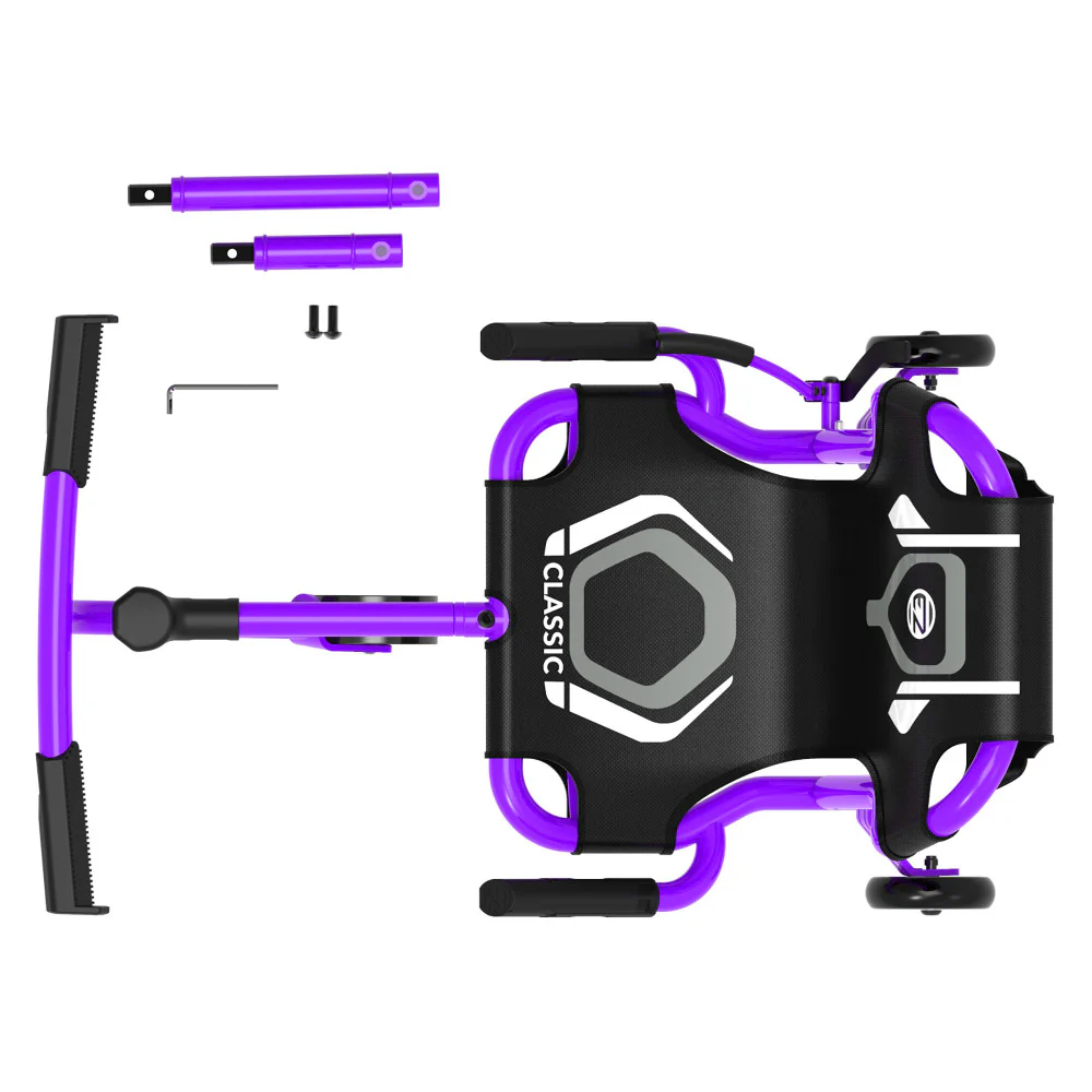 EzyRoller Classic X - Purple - Extendable Ride-On Scooter for Kids - Image 3