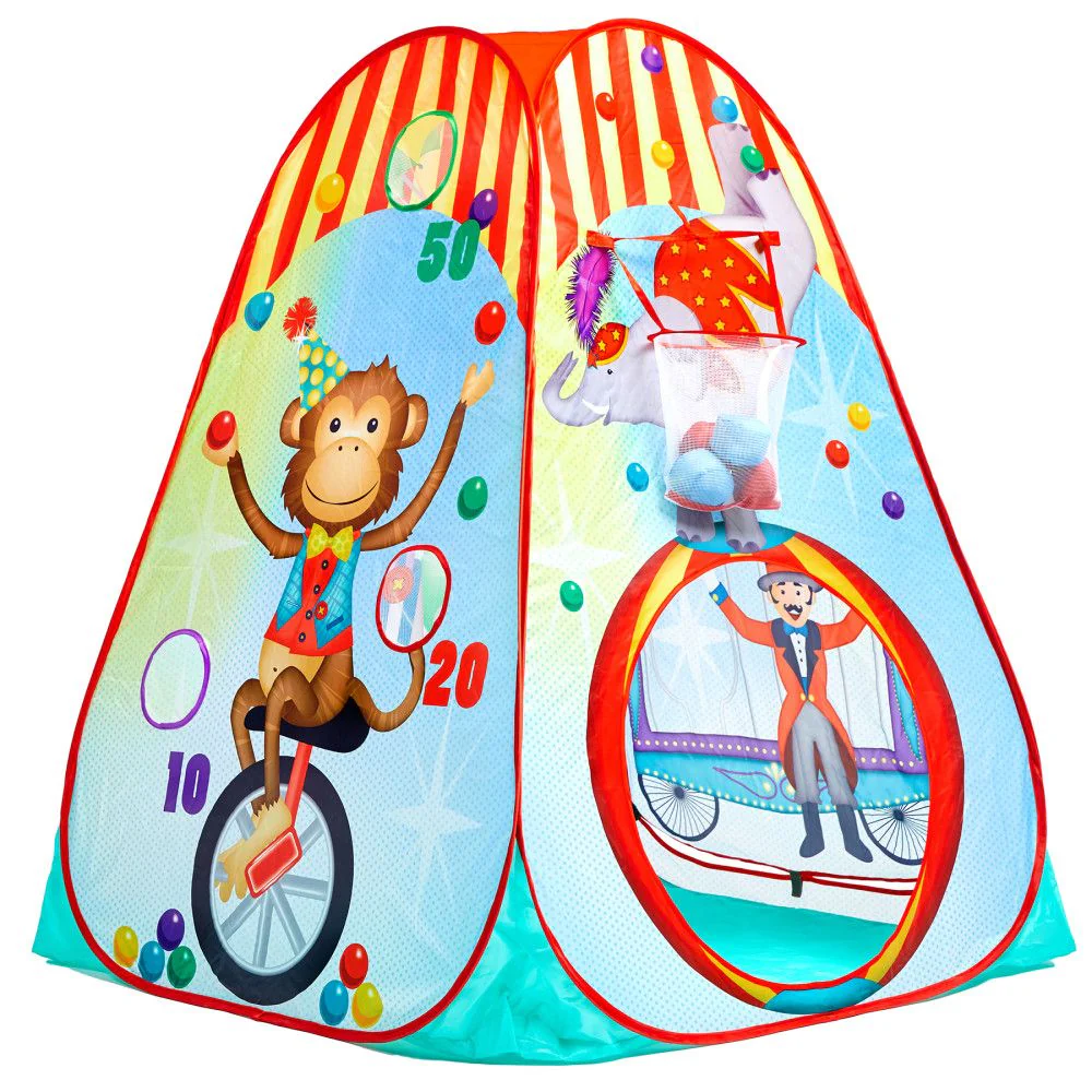 Fun2Give Pop-it-Up Circus Activity Play Tent – Colorful Imaginative Playhouse