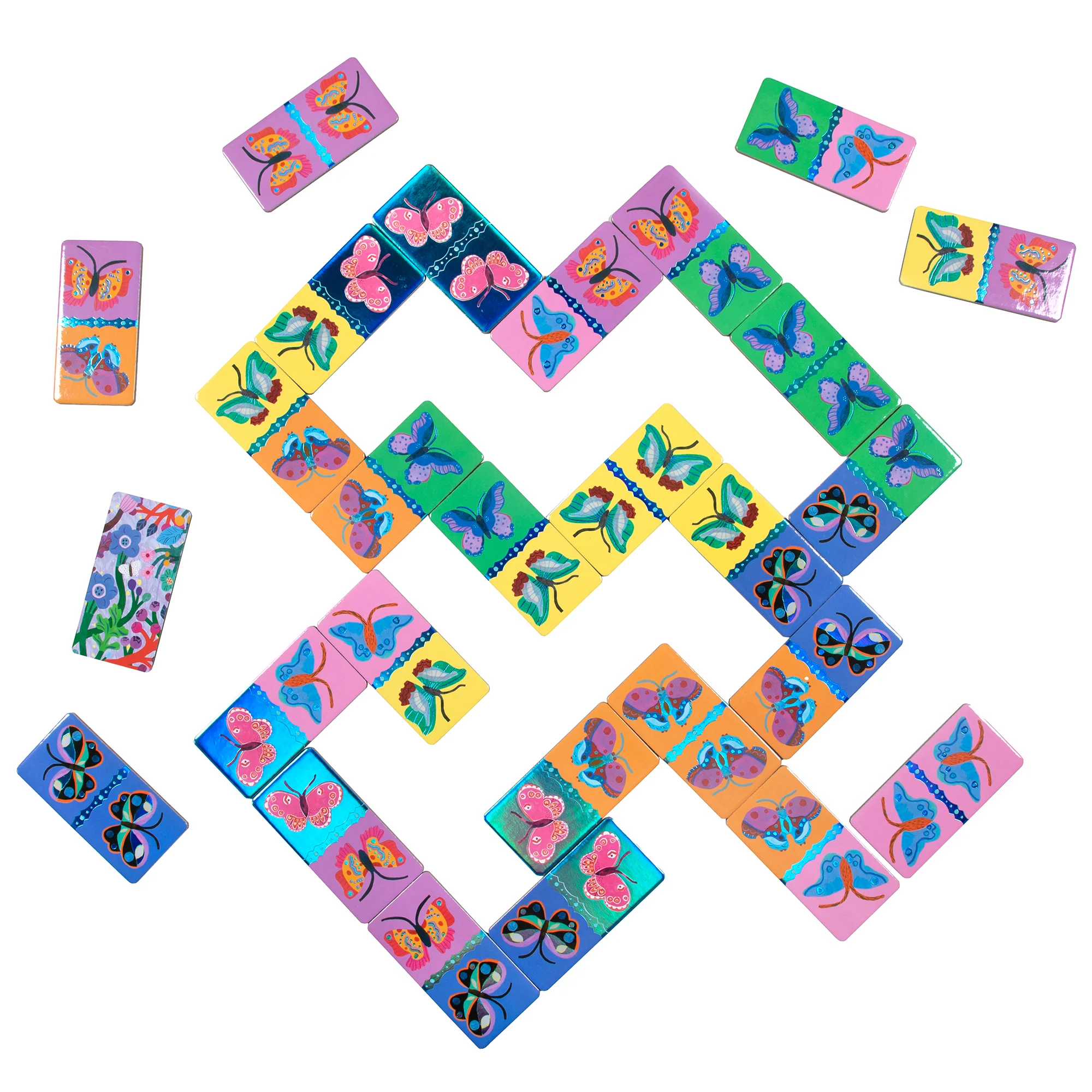 Monika Forsberg Giant Shiny Butterfly Dominoes Game - Image 2