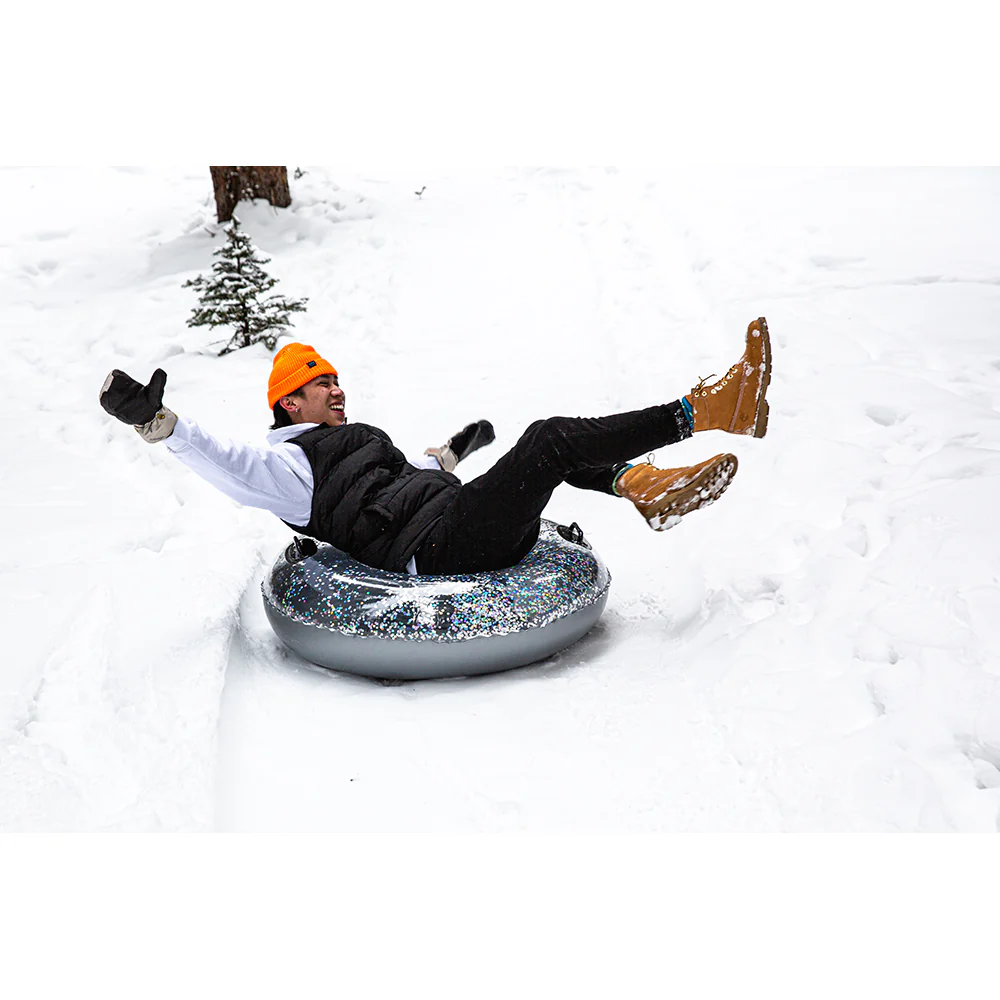 42-inch SnowCandy Glitter Snow Tube - Dazzling Silver - Image 5