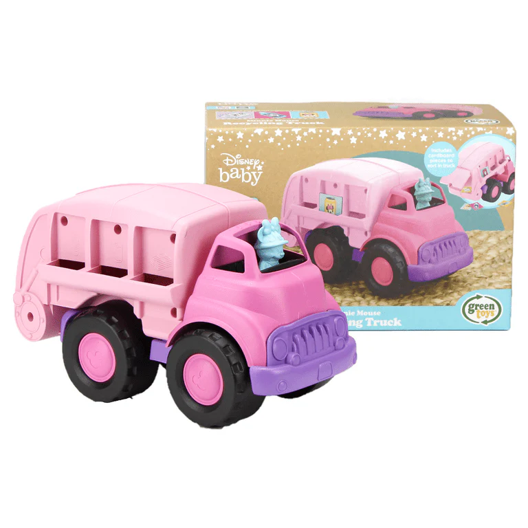 Green Toys Disney Minnie Mouse Pink Recycling Truck - Eco-Friendly Playset - Image 3