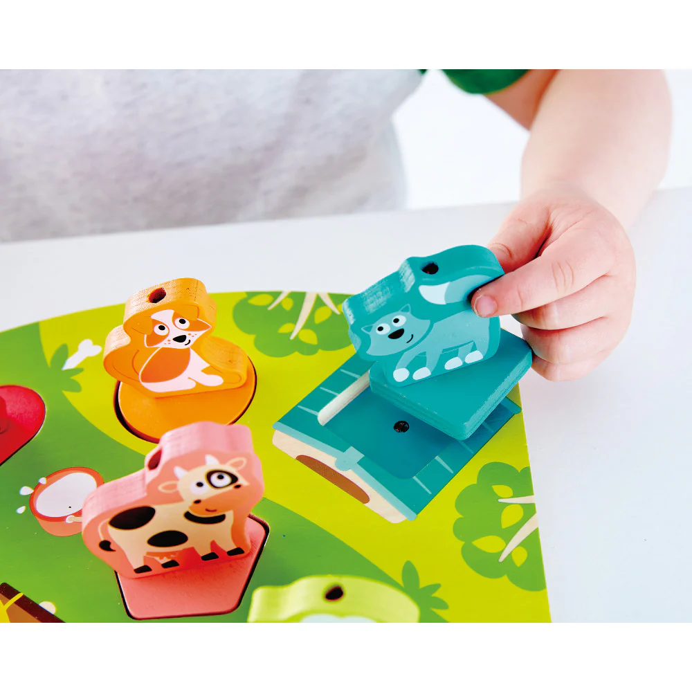 Hape Farmyard 7pc Wooden Sound Effect Puzzle - Image 6