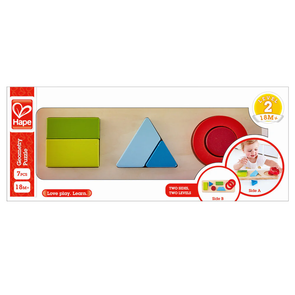 Hape Dual-Sided Geometry Wooden Puzzle - 7 pc - Image 6