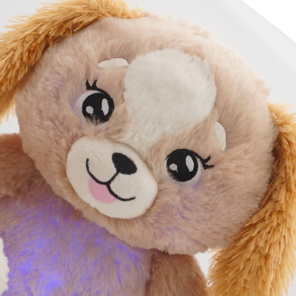 Happy Nappers Lullabrites Brown Dog - Musical Light-Up Bedtime Plush - Image 3