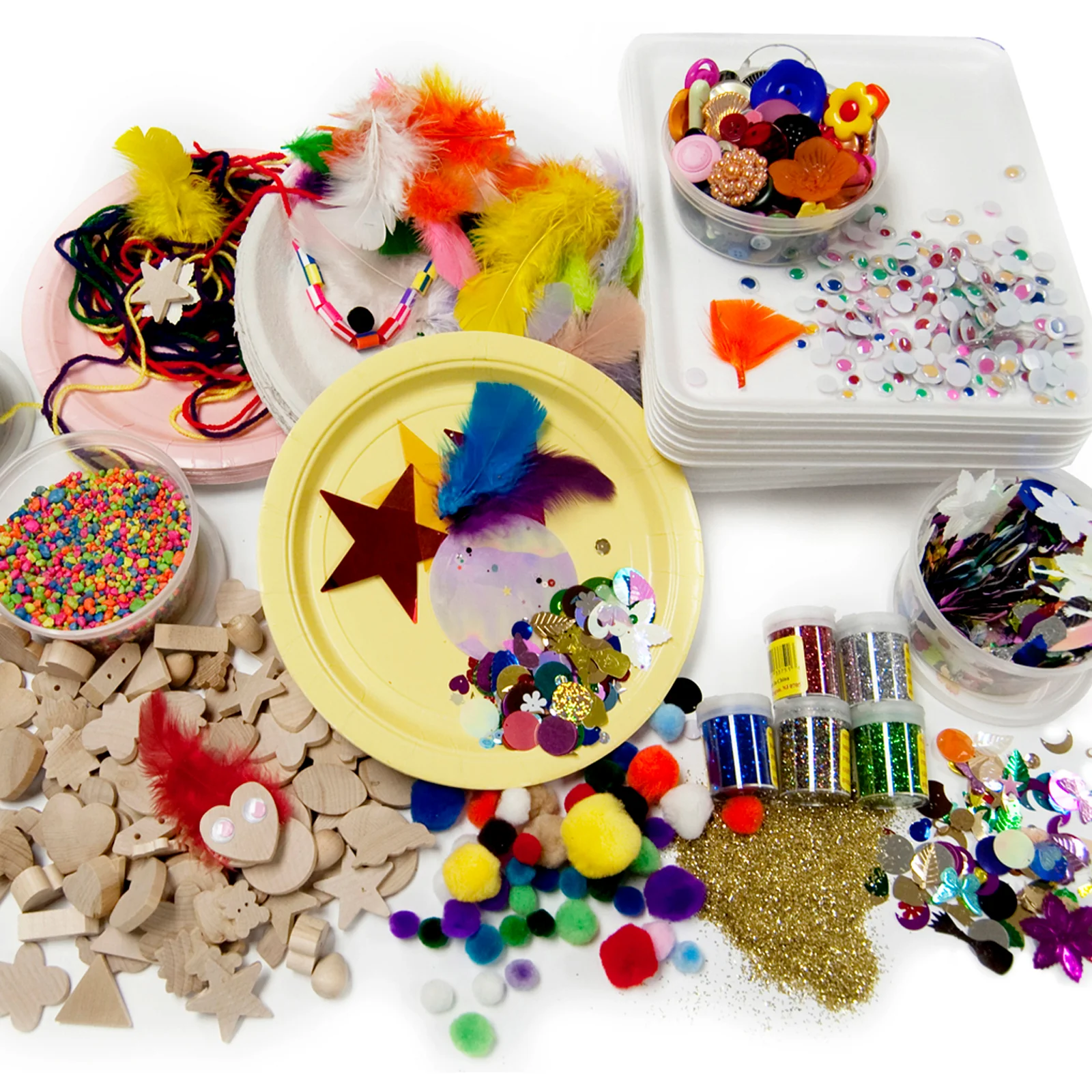 Hygloss Creative Collage Treasure Craft Box - Assorted Arts & Crafts Kit - Image 2