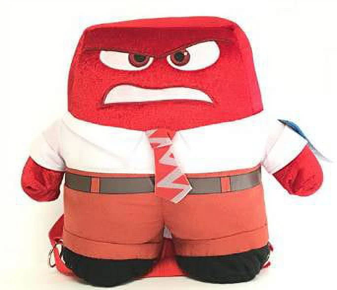 Inside Out 17" Plush Backpack - Adjustable Straps and Zipper Compartment
