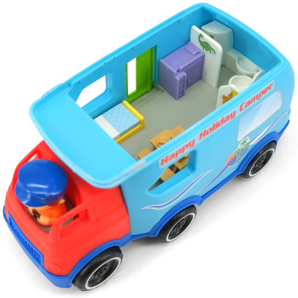 Kiddieland Light & Sound Motorized Happy Camper Toy Vehicle - Image 2
