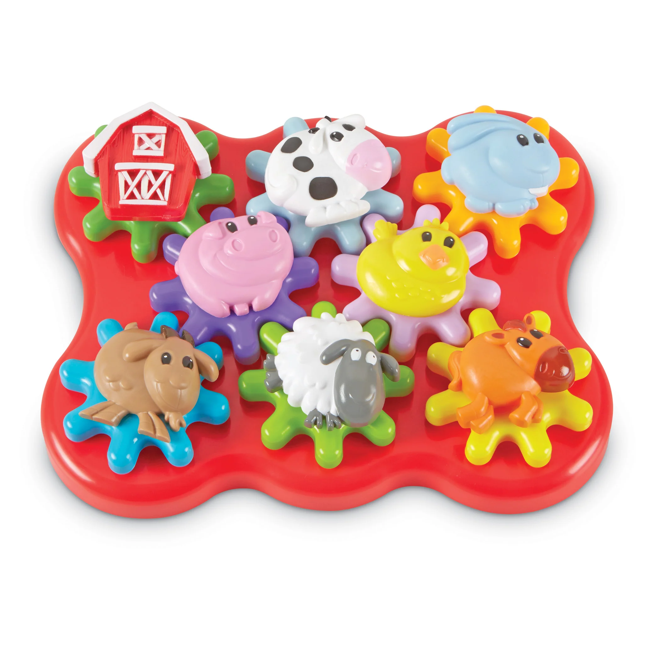 Learning Resources Build & Spin: Barnyard Friends - Interactive Gear Playset - Image 3