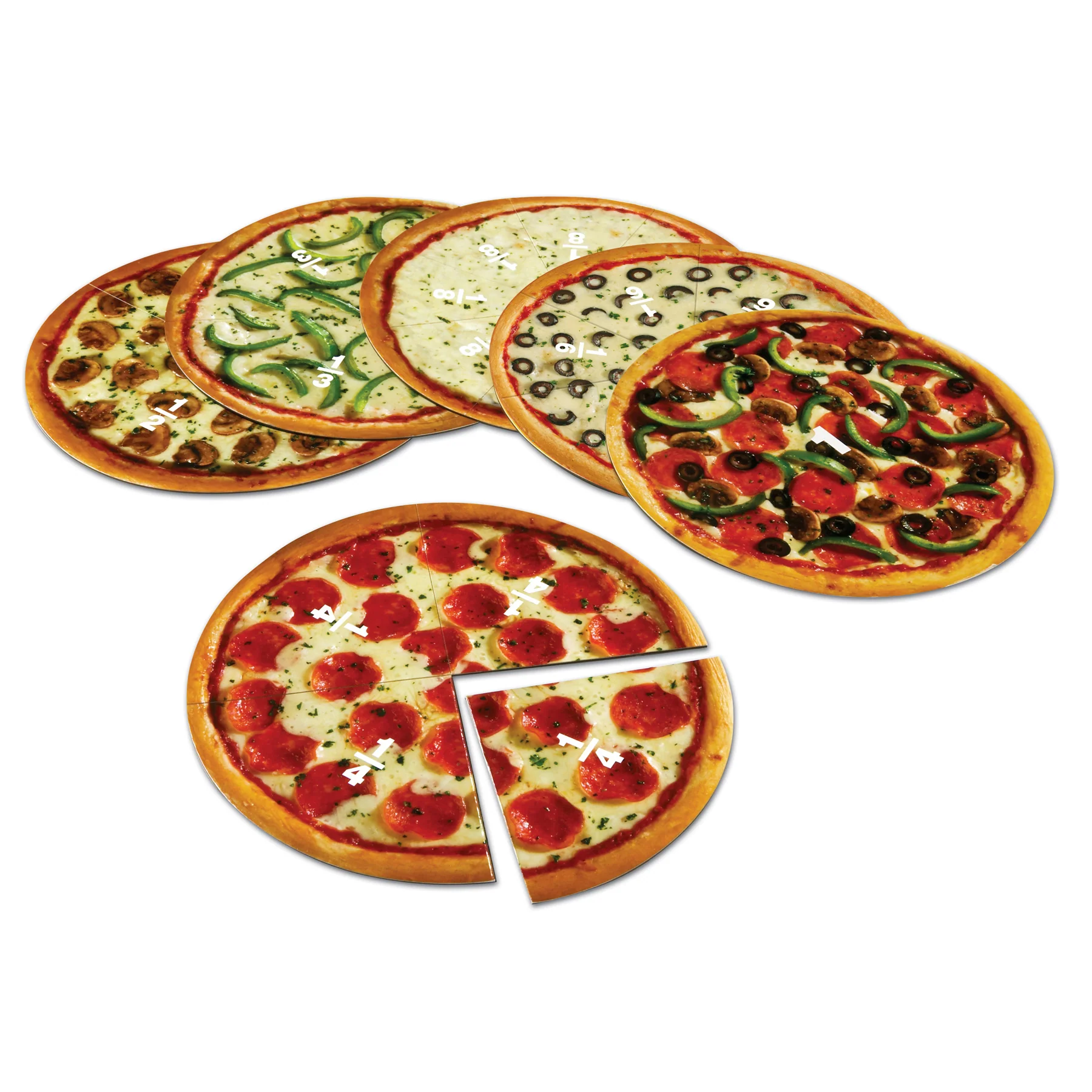 Learning Resources Magnetic Pizza Fraction Set - Colorful Educational Toy - Image 2