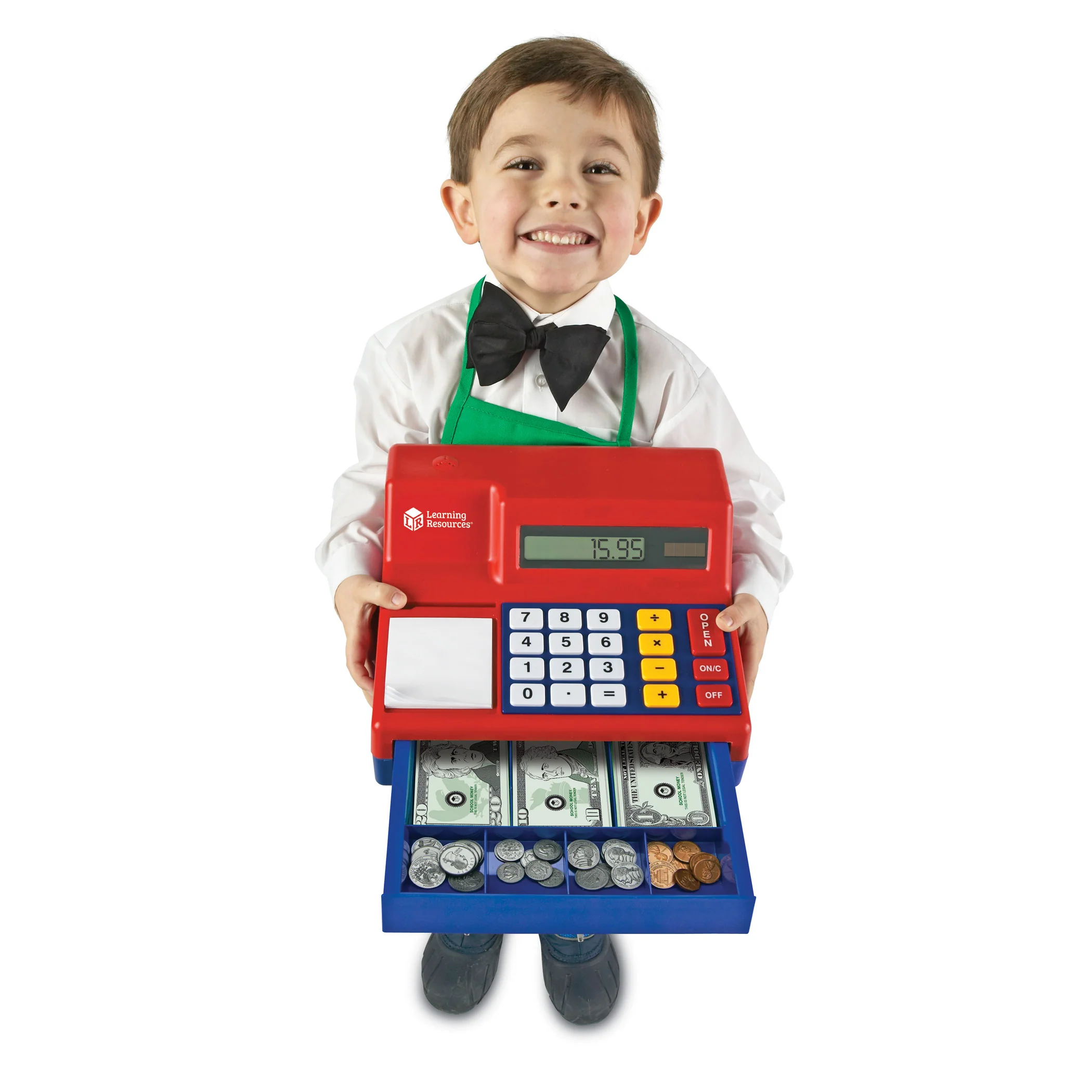 Learning Resources Pretend & Play Calculator Cash Register with Solar Panel - Image 3