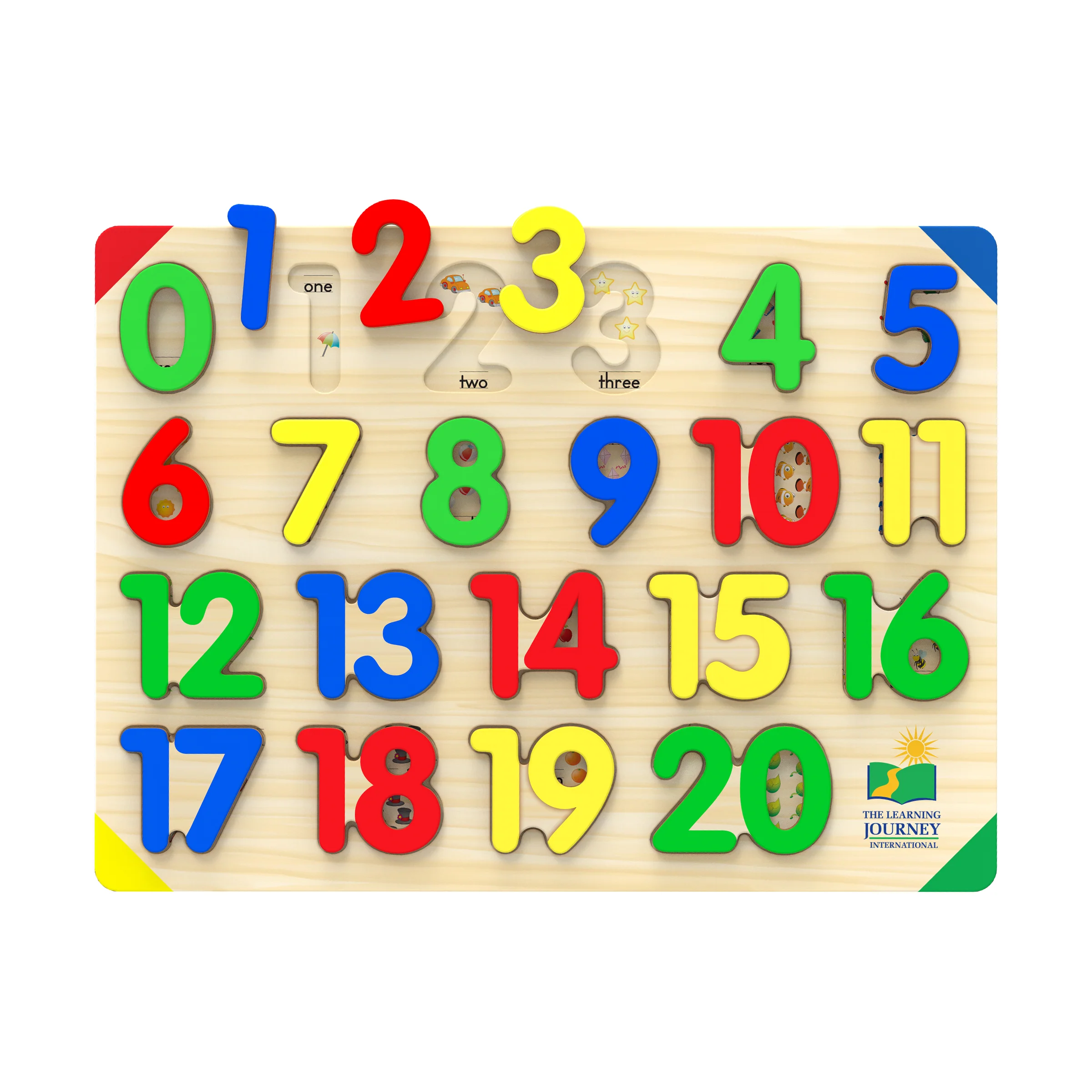 Lift & Learn Colorful Numbers Tray Puzzle - 21 pcs - Image 2