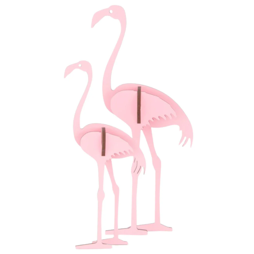 Little & Wood Flamingo Puzzle: 3D Pink Woodlet Kit - Image 4