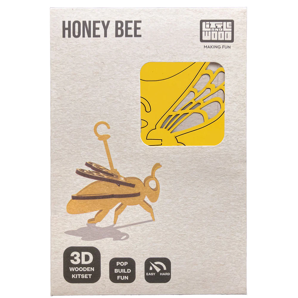 Little & Wood: Honey Bee Yellow 3D Wooden Puzzle Kit - Image 3