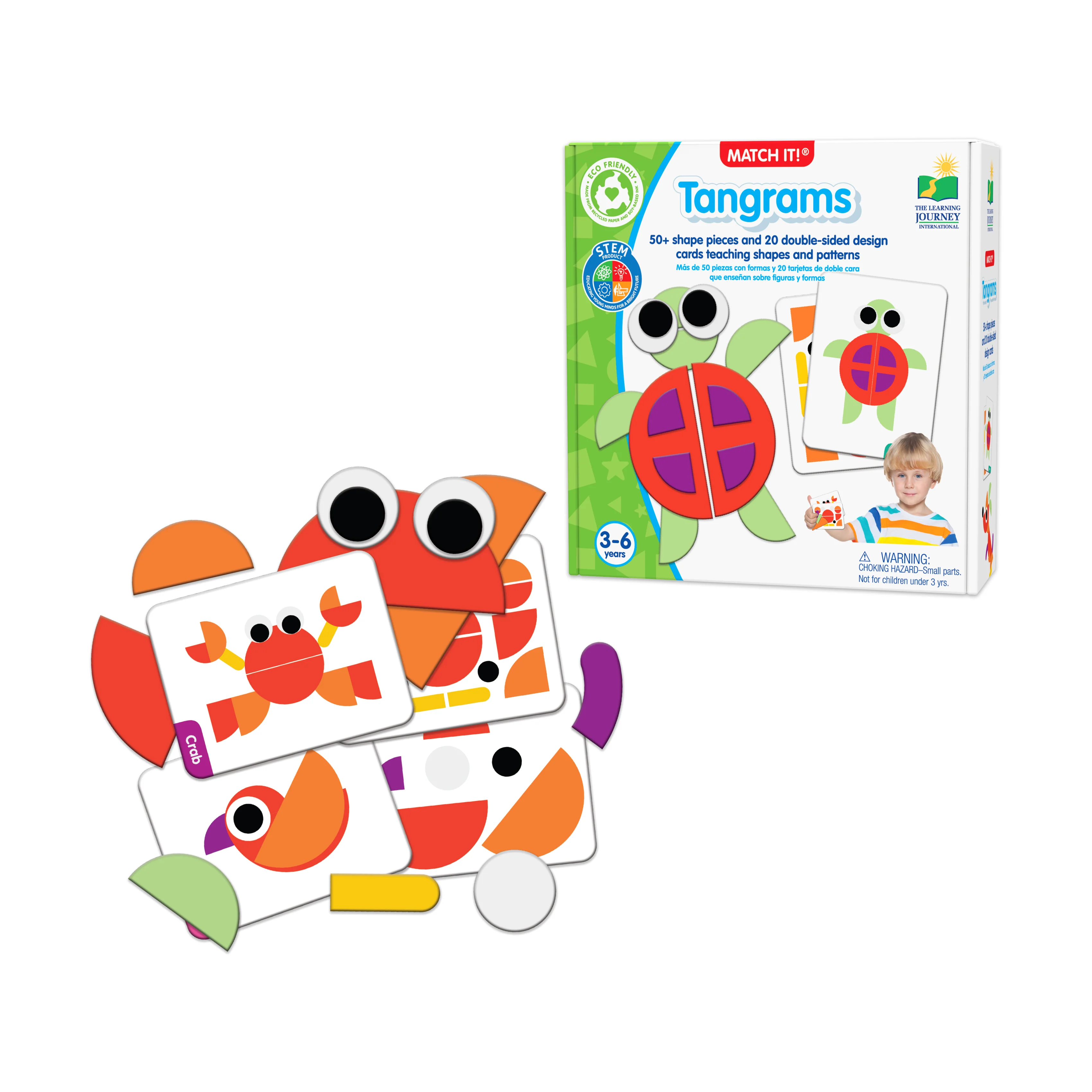 Learning Journey Match It! Tangram Puzzle Set - 50 Pieces - Image 3