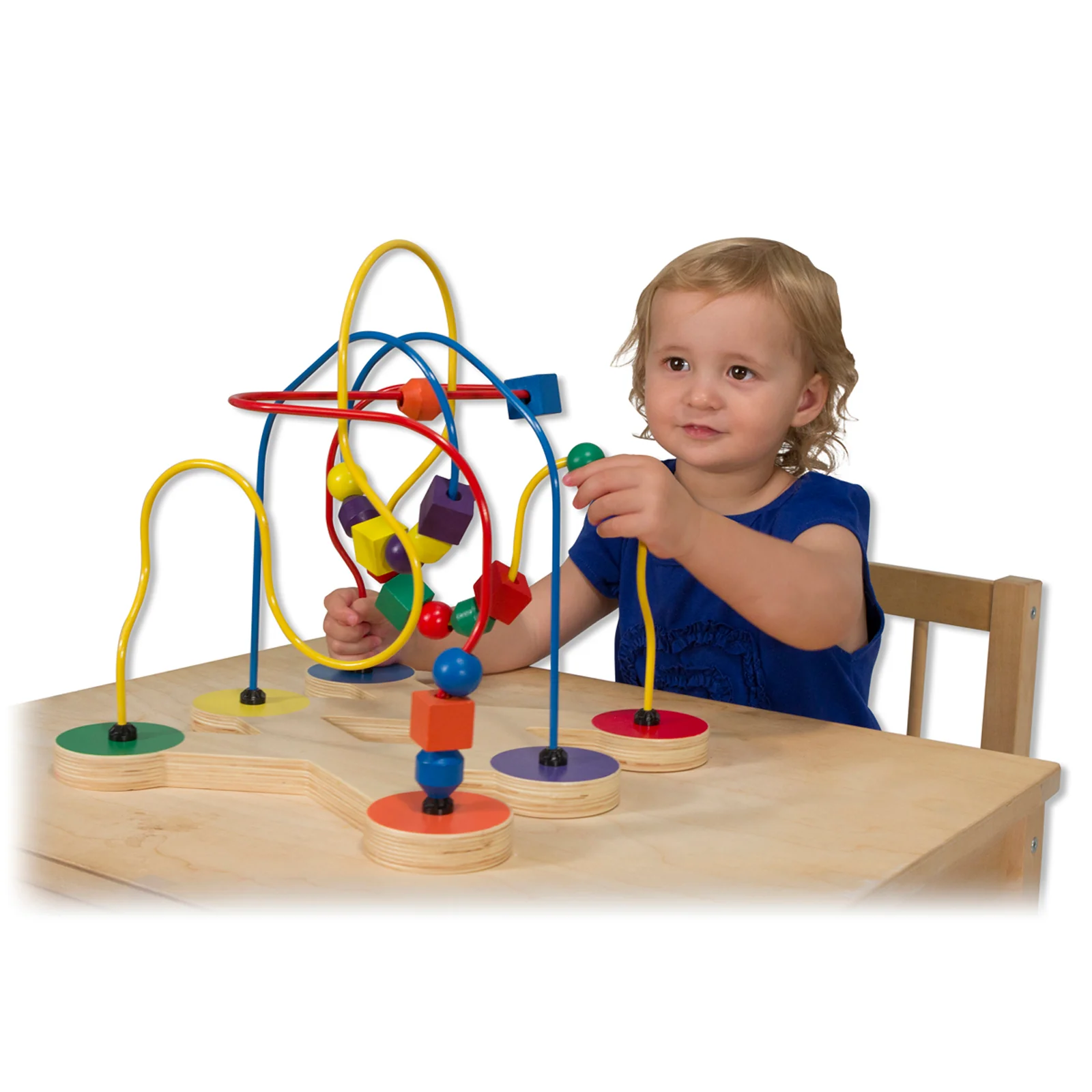 Melissa & Doug Classic Wooden Bead Maze - Educational Toy for Toddlers - Image 3
