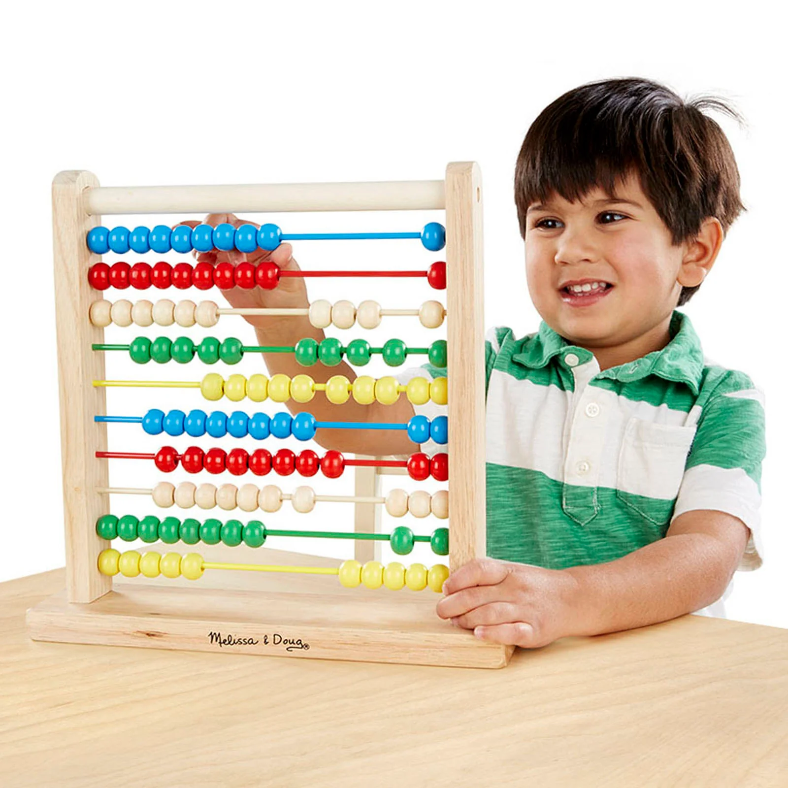 Melissa & Doug Classic Wooden Abacus - Counting & Color Learning Toy - Image 3