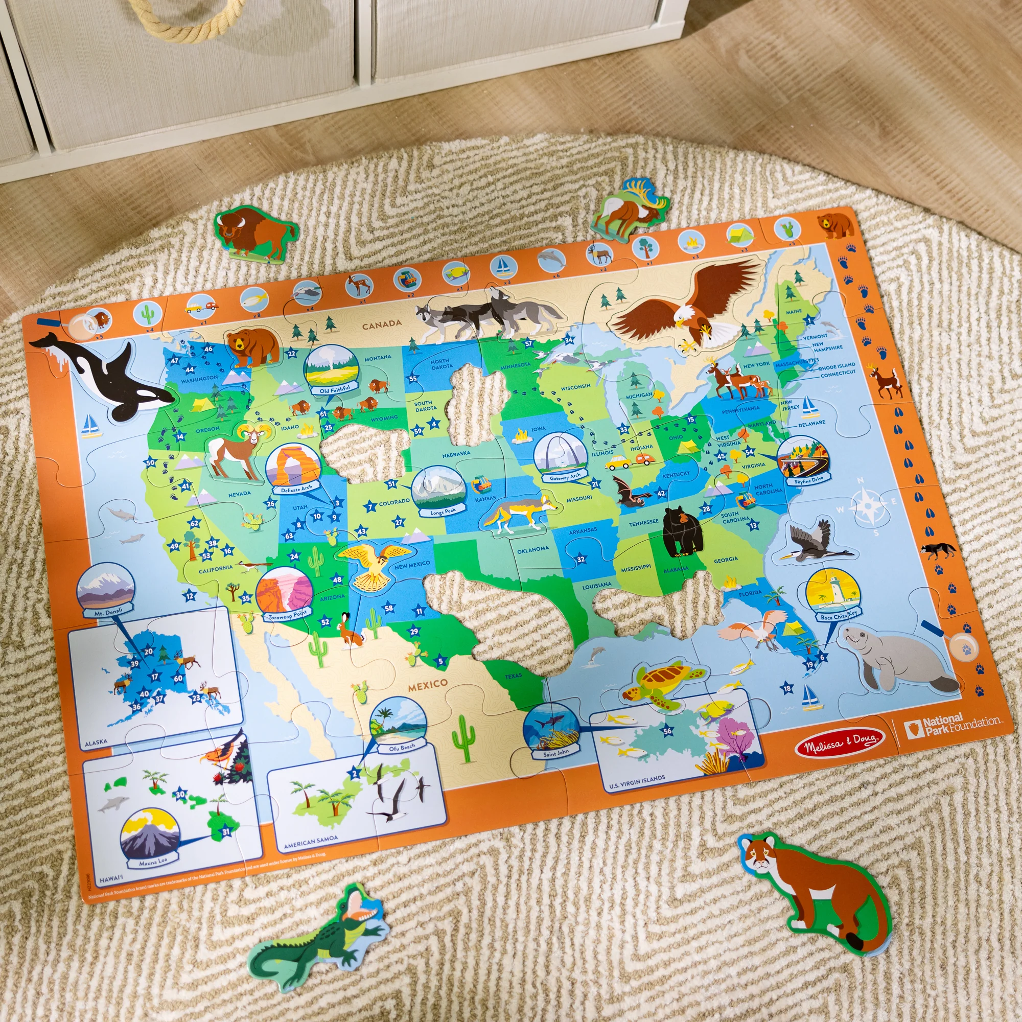 Melleysa  & Doug USA National Parks 45 pc Floor Puzzle - Image 5