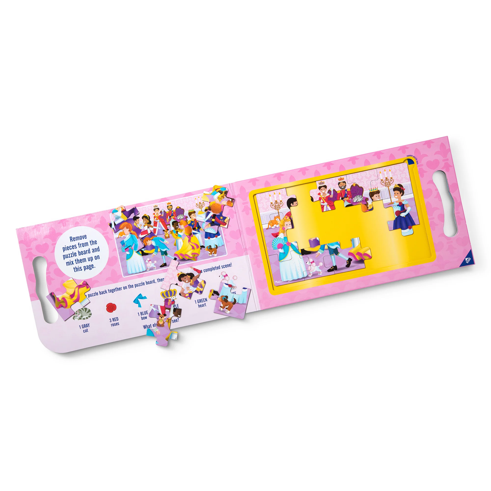 Melissa & Doug Princess 2-Pack Take Along Magnetic Jigsaw Puzzles – 15 pc - Image 2