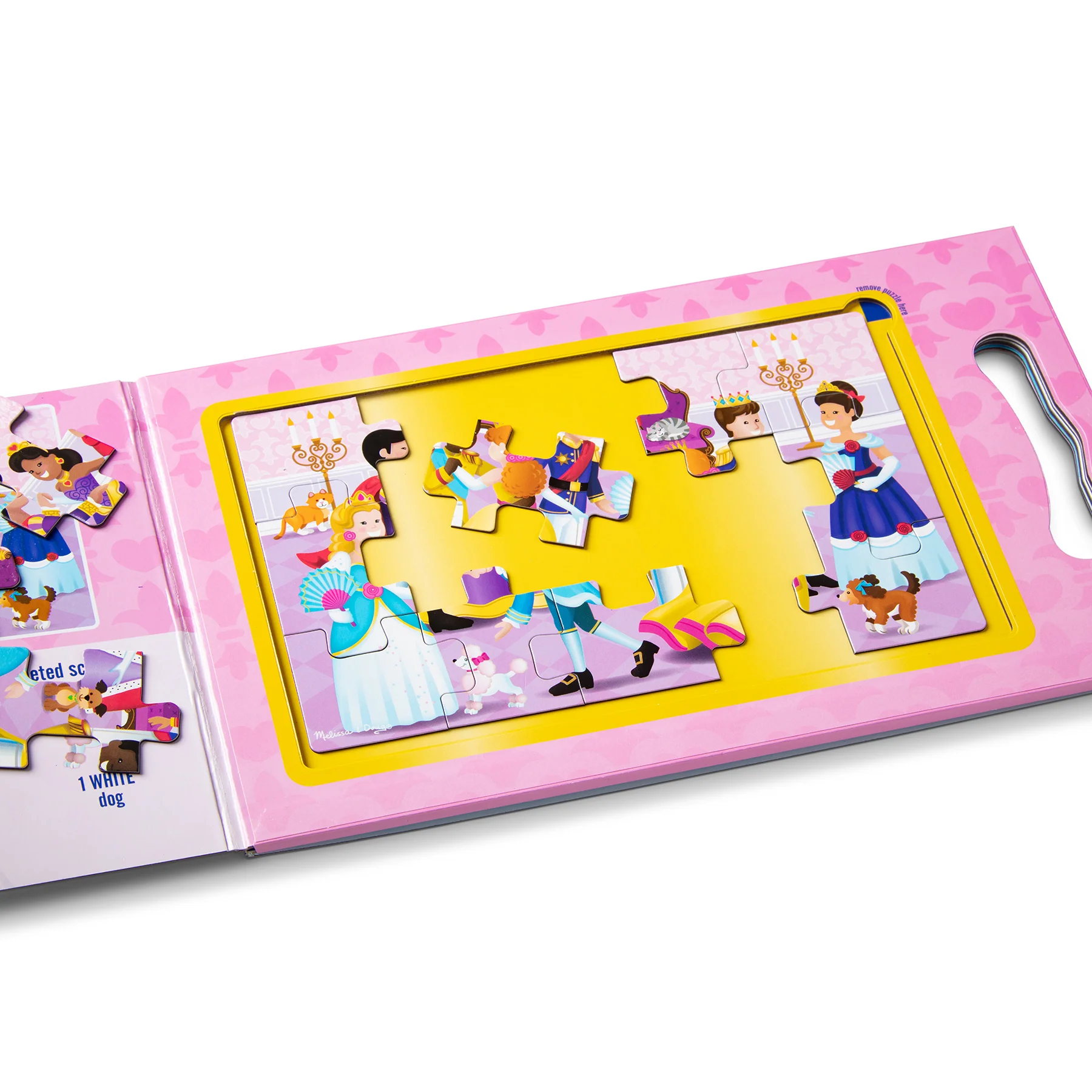 Melissa & Doug Princess 2-Pack Take Along Magnetic Jigsaw Puzzles – 15 pc - Image 3