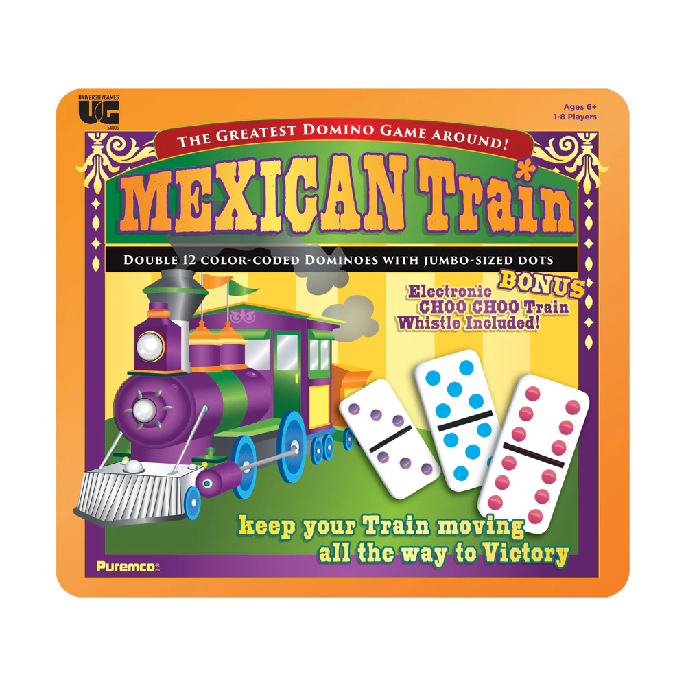 Mexican Train Double 12 Color Dot Dominoes Game Set - Professional Size - Image 2