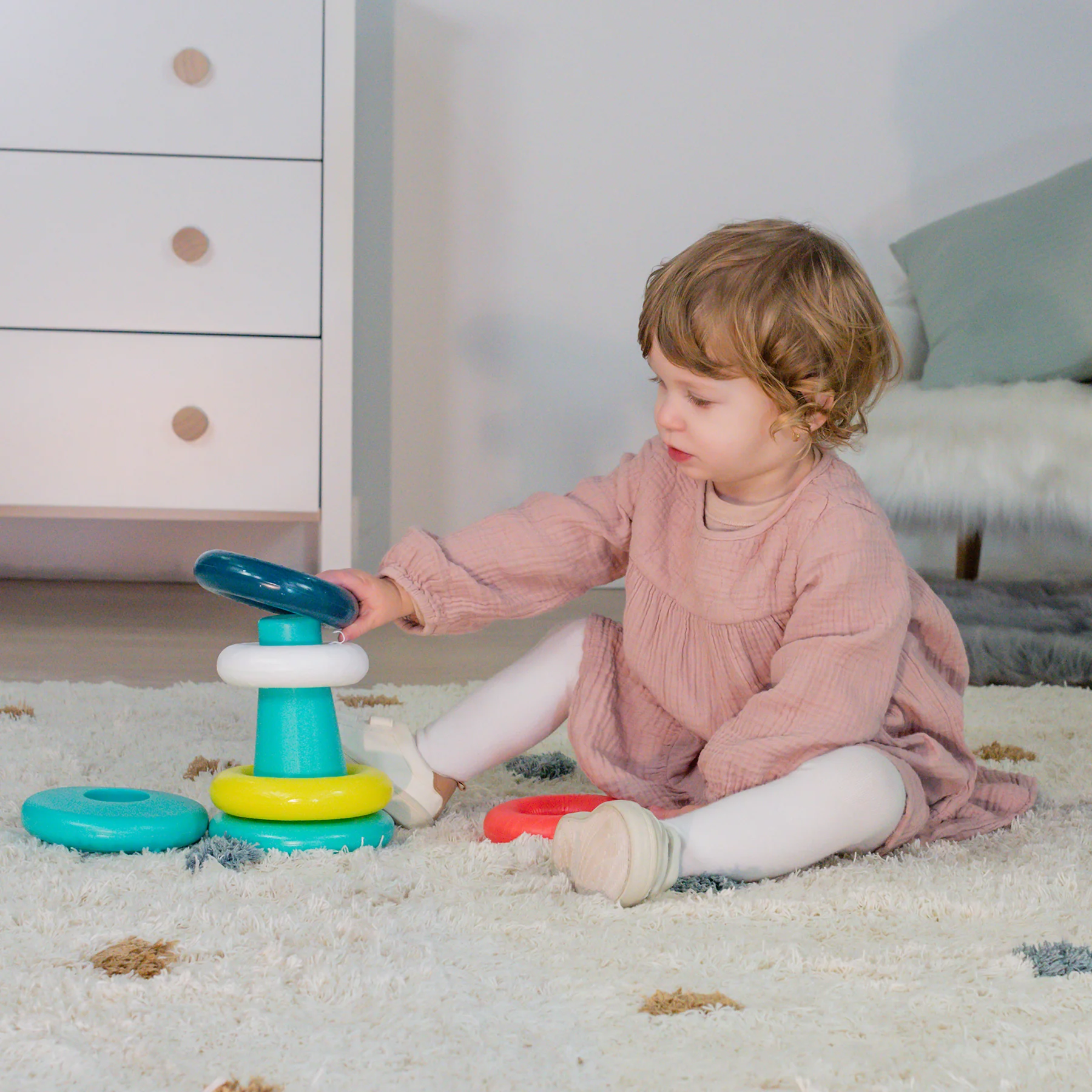 Miniland Feel to Learn: Stack & Roll Rings – Eco-Friendly Toy - Image 4