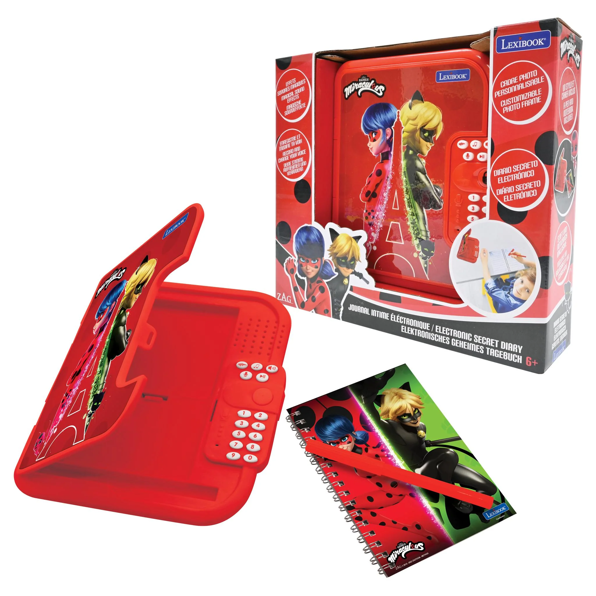 Miraculous Secret Safe Electronic Notebook - Ladybug and Cat Noir - Image 2