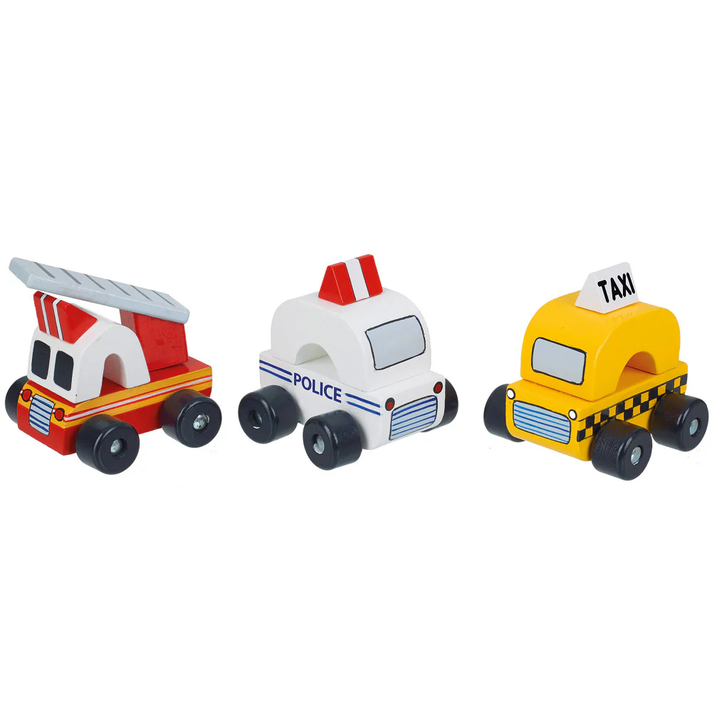 Orange Tree Toys New York Themed First Trucks Set for Toddlers