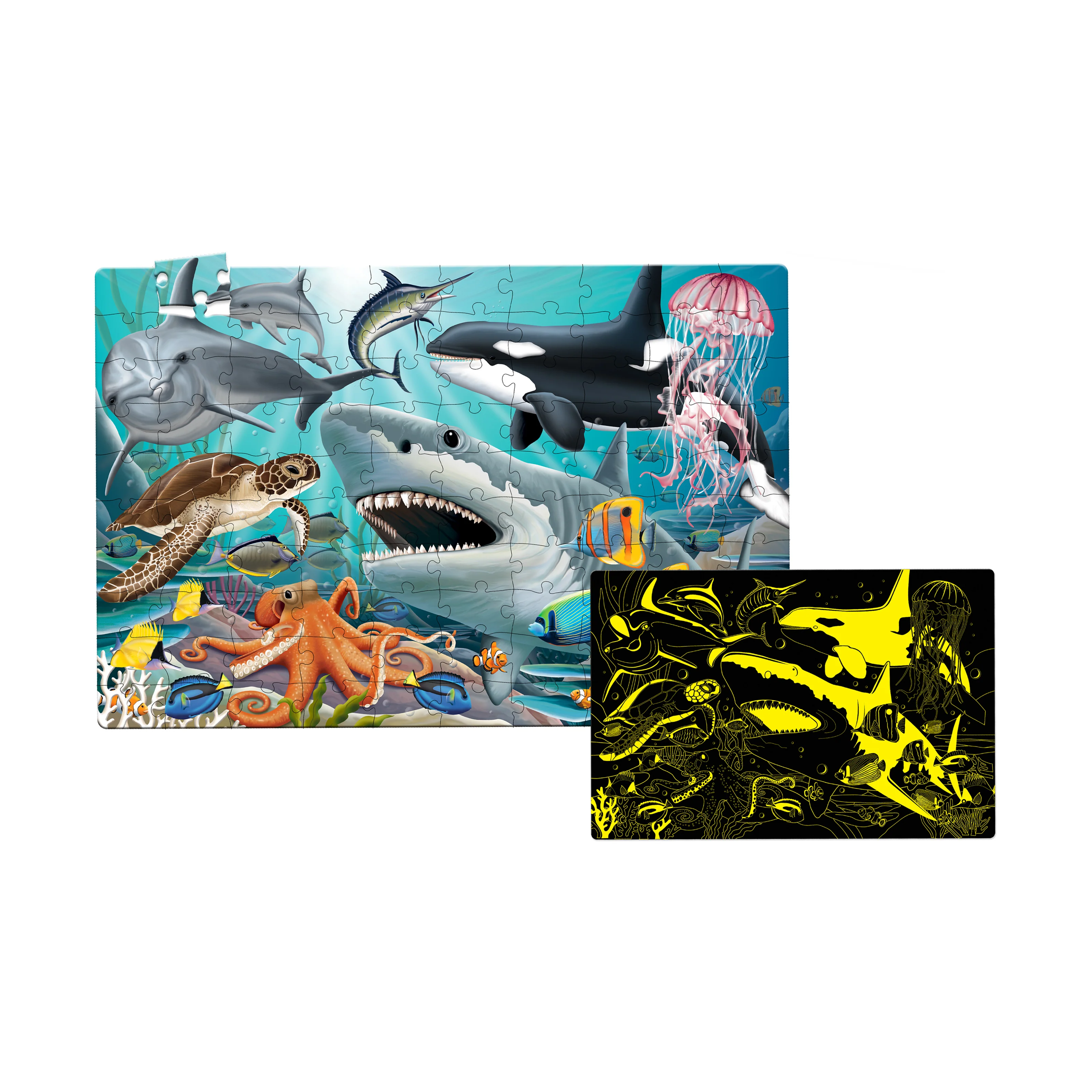 The Learning Journey Glow in the Dark Sea Life Floor Puzzle - 100 pc - Image 2