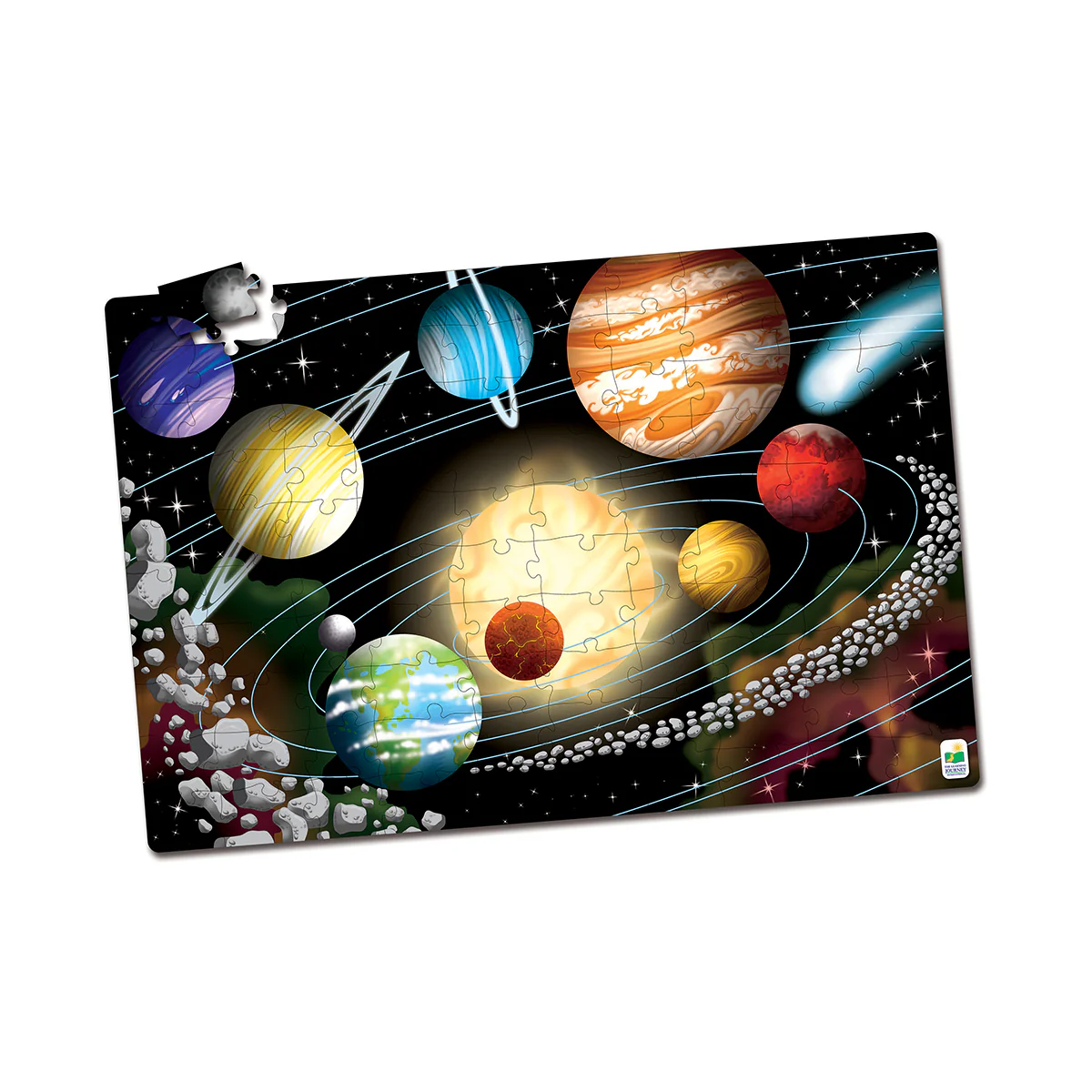 Puzzle Doubles! Glow in the Dark Space Floor Puzzle - 100 pc - Image 2