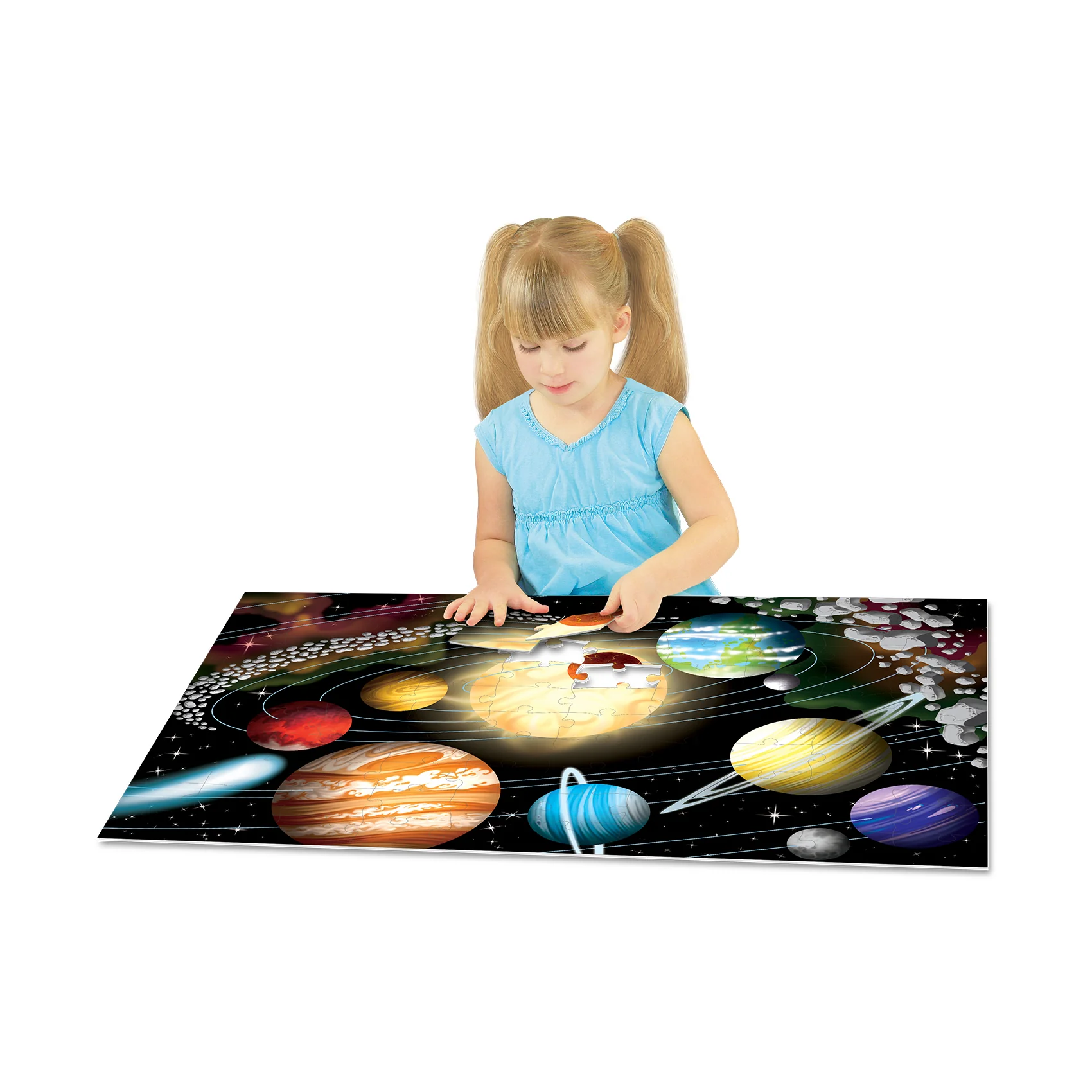Puzzle Doubles! Glow in the Dark Space Floor Puzzle - 100 pc - Image 4
