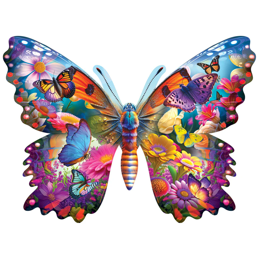 RoseArt Majestic Butterfly Shaped Jigsaw Puzzle - 500 pc - Image 2