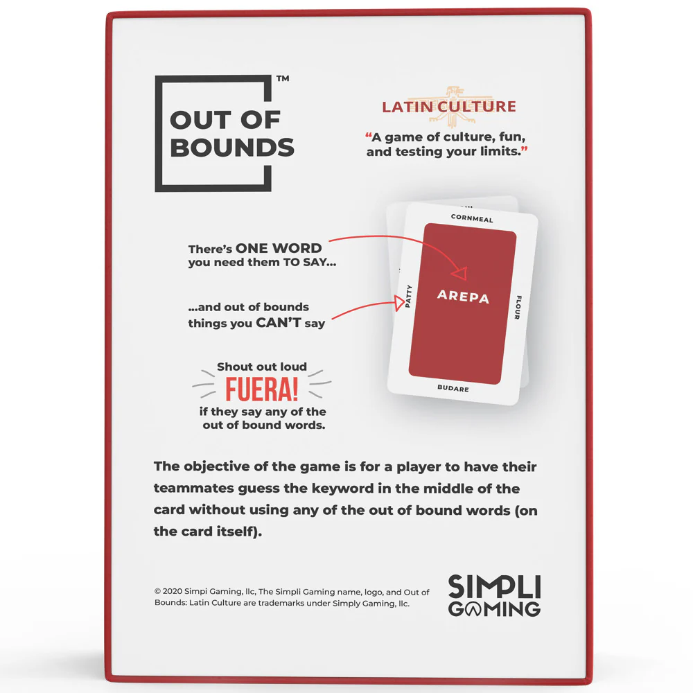 Simpli Gaming Out of Bounds: Latin Culture Card Game, Ages 13+ - Image 2