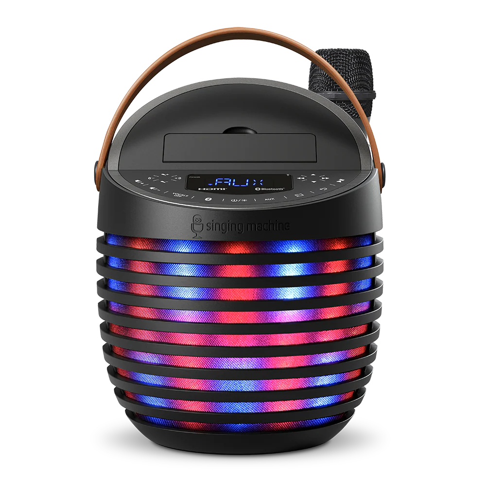 Singing Machine SingCast One - Video Casting Karaoke System with Bluetooth, Light Show & Voice Changing Effects