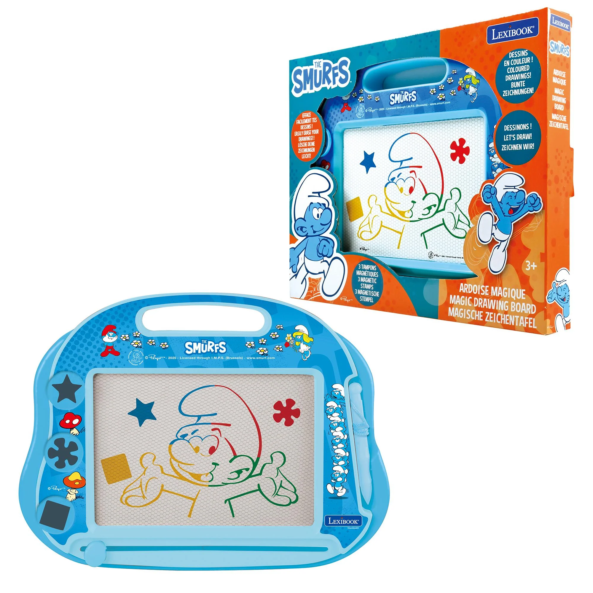 Smurfs A5 Magnetic Multicolor Drawing Board with Stencils - Image 4