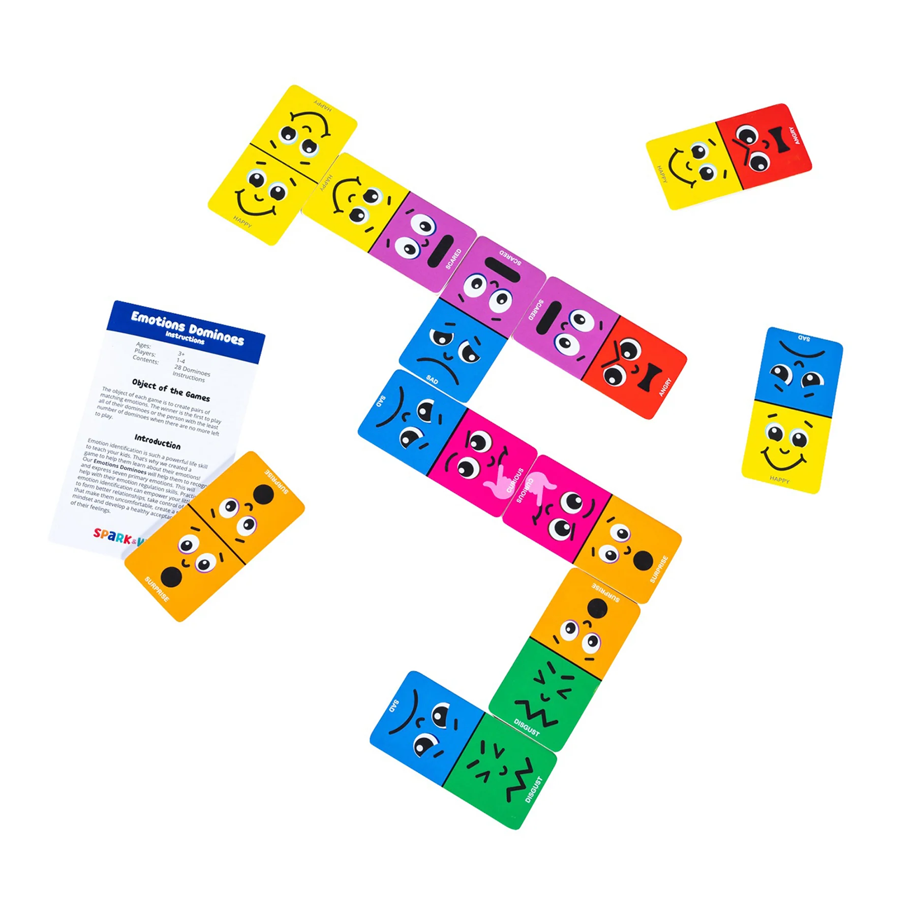 Spark & Wow Emotions Dominoes - Expressive Play Set - 28 Pieces - Image 5