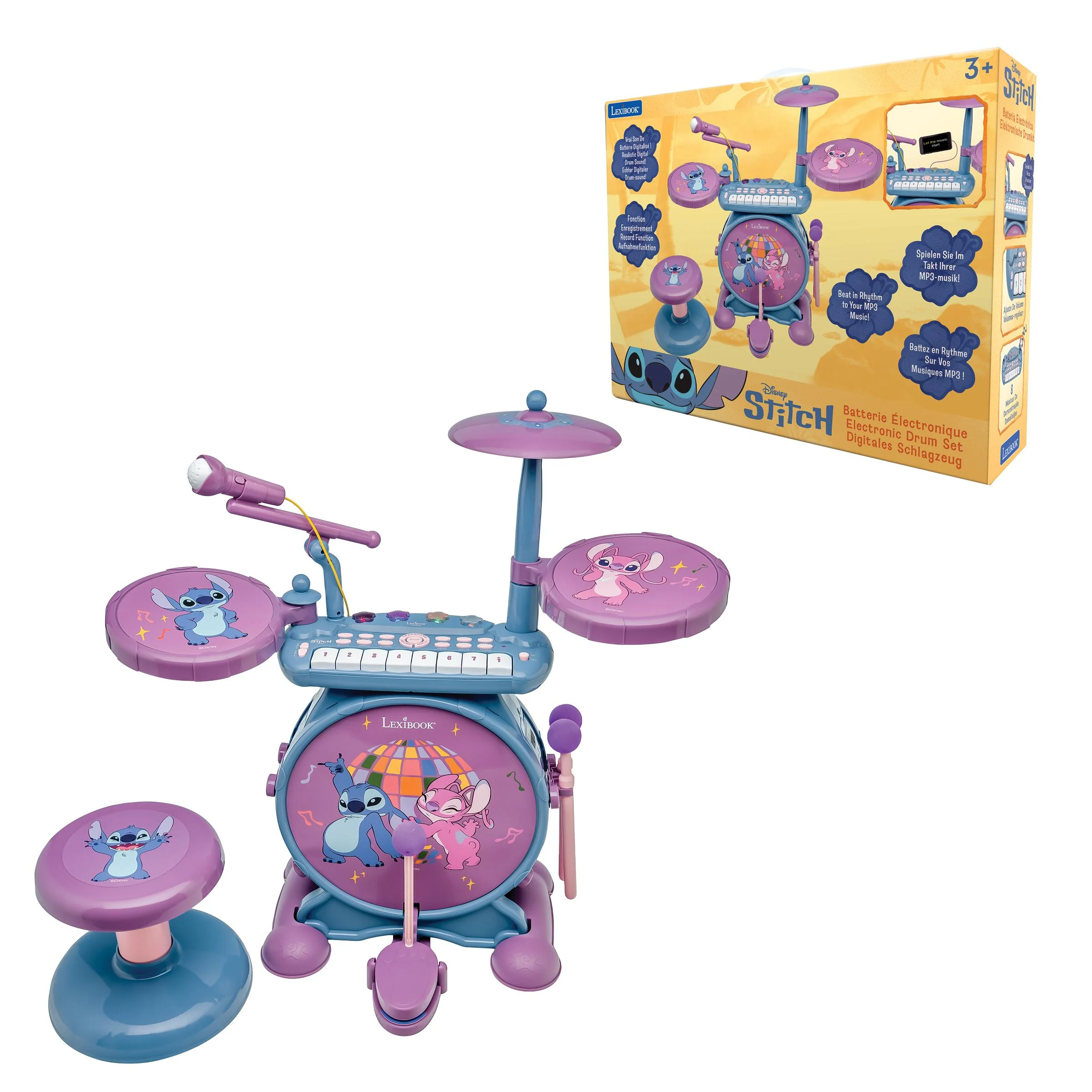 Stitch 3-in-1 Complete Electronic Drum Set with Seat - Image 5