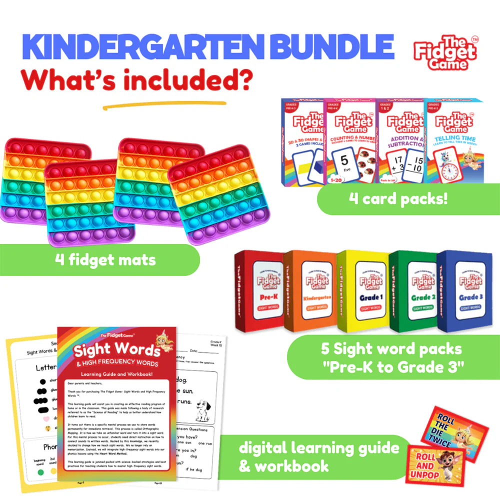 Fidget Game Kindergarten Mastery Learning Bundle - Educational Games - Image 6