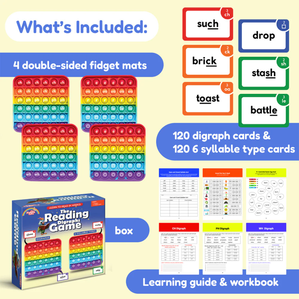 Fidget Fun Digraph Mastery Reading Game - Image 6